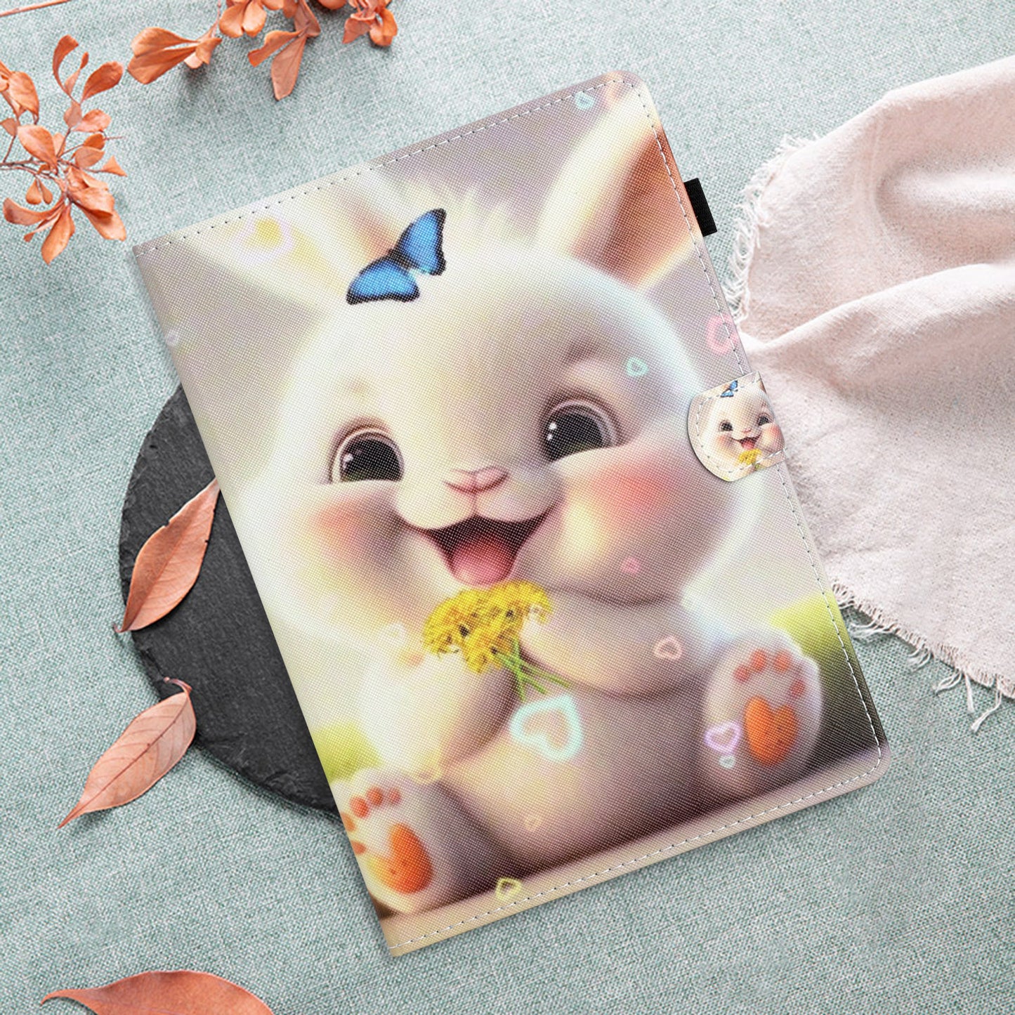 For Amazon Fire 7 (2015) / (2017) / (2019) PU Leather E-reader Case Pattern Printing Stand Card Holder Cover