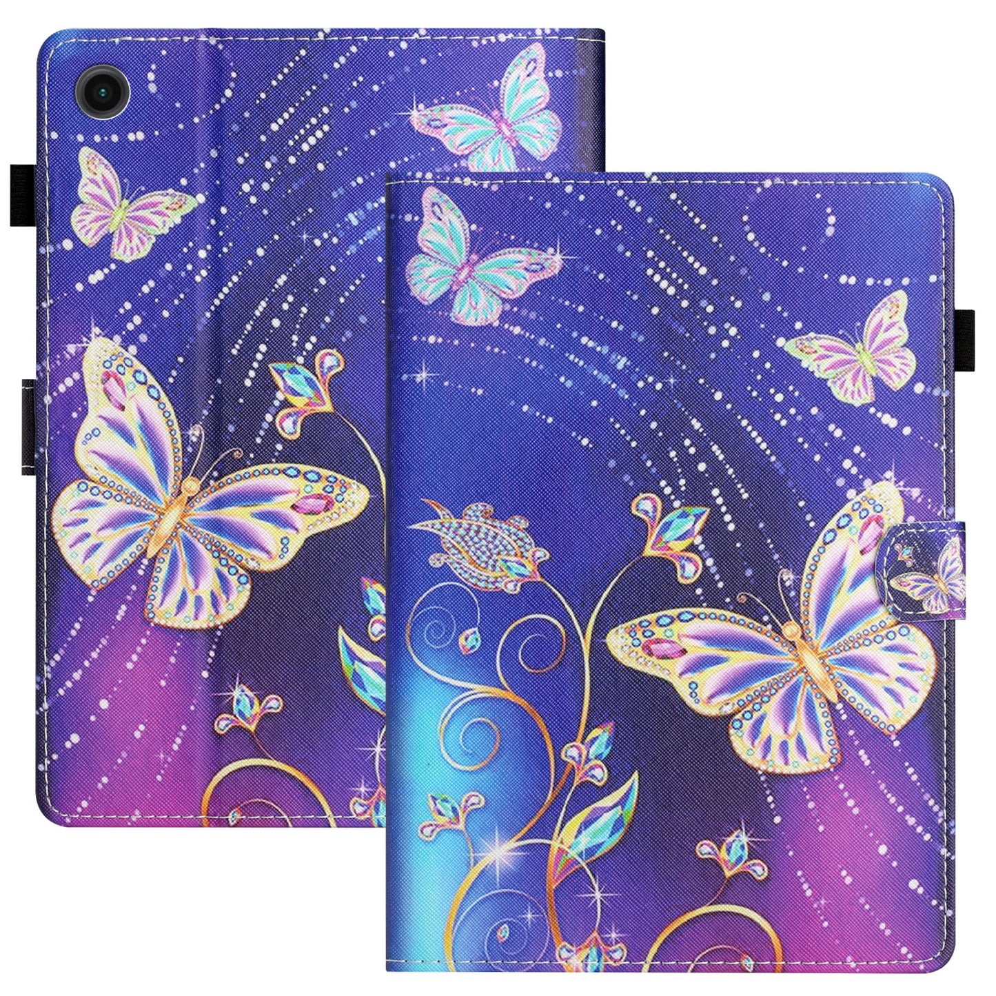 Protective Case for Lenovo Tab M10 Plus (3rd Gen) Pattern Printing Tablet Shell Anti-Fall PU Leather Flip Cover