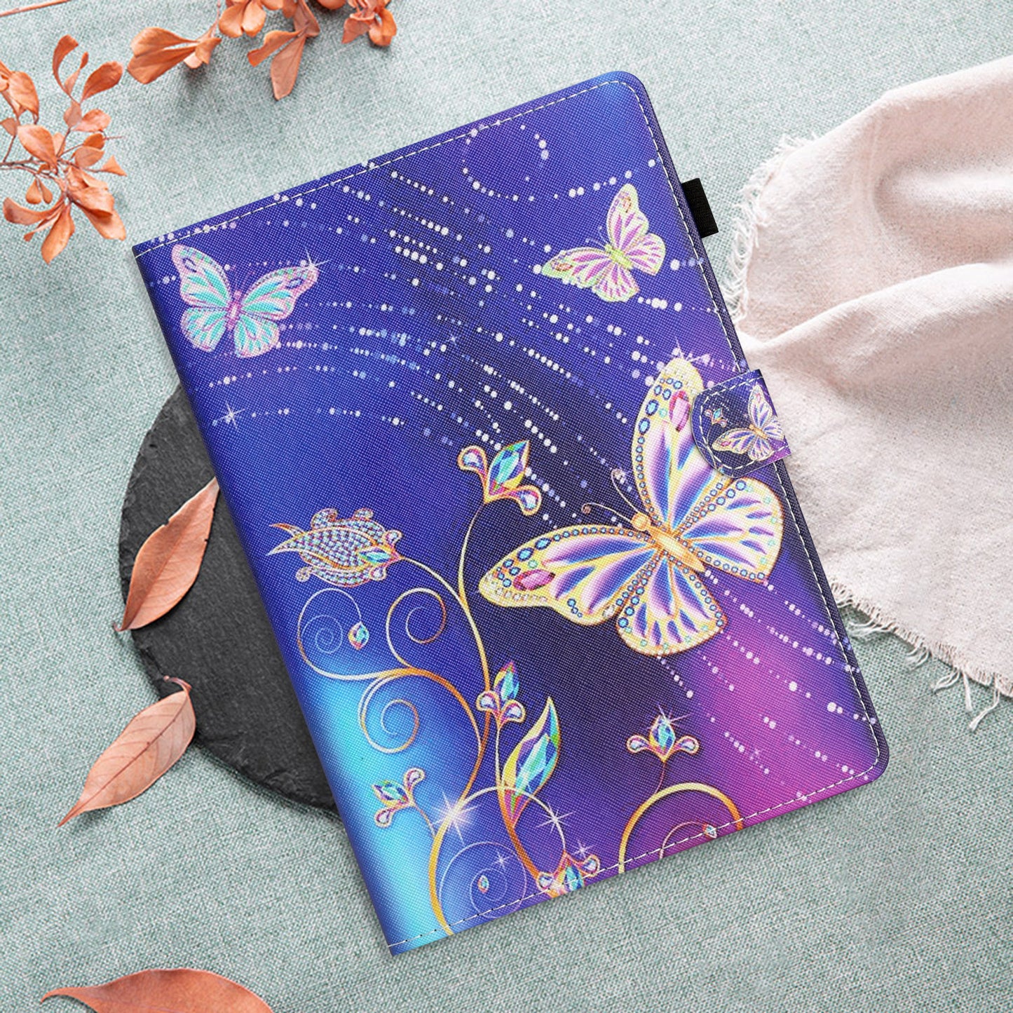 Protective Case for Lenovo Tab M10 Plus (3rd Gen) Pattern Printing Tablet Shell Anti-Fall PU Leather Flip Cover