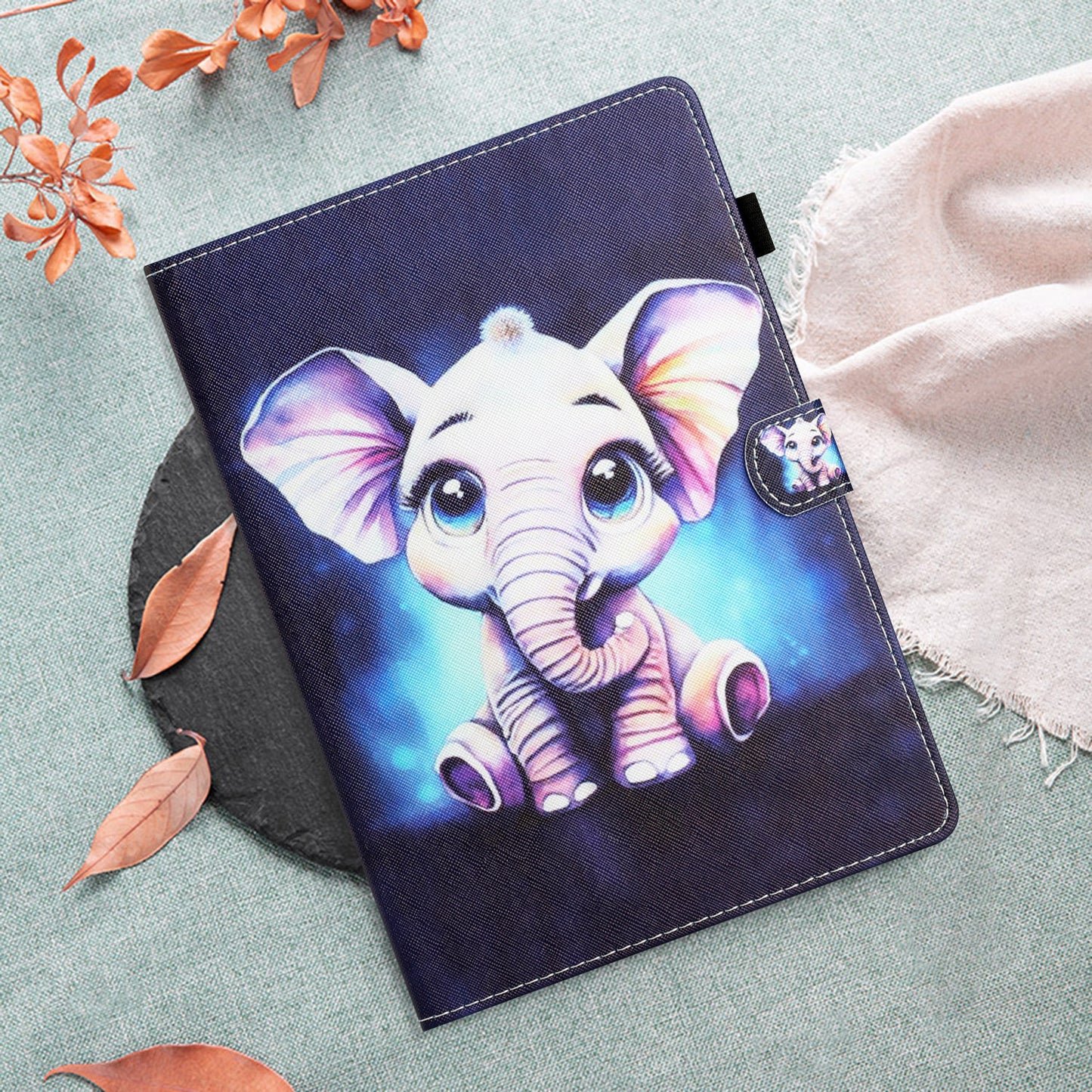 Protective Case for Lenovo Tab M10 Plus (3rd Gen) Pattern Printing Tablet Shell Anti-Fall PU Leather Flip Cover