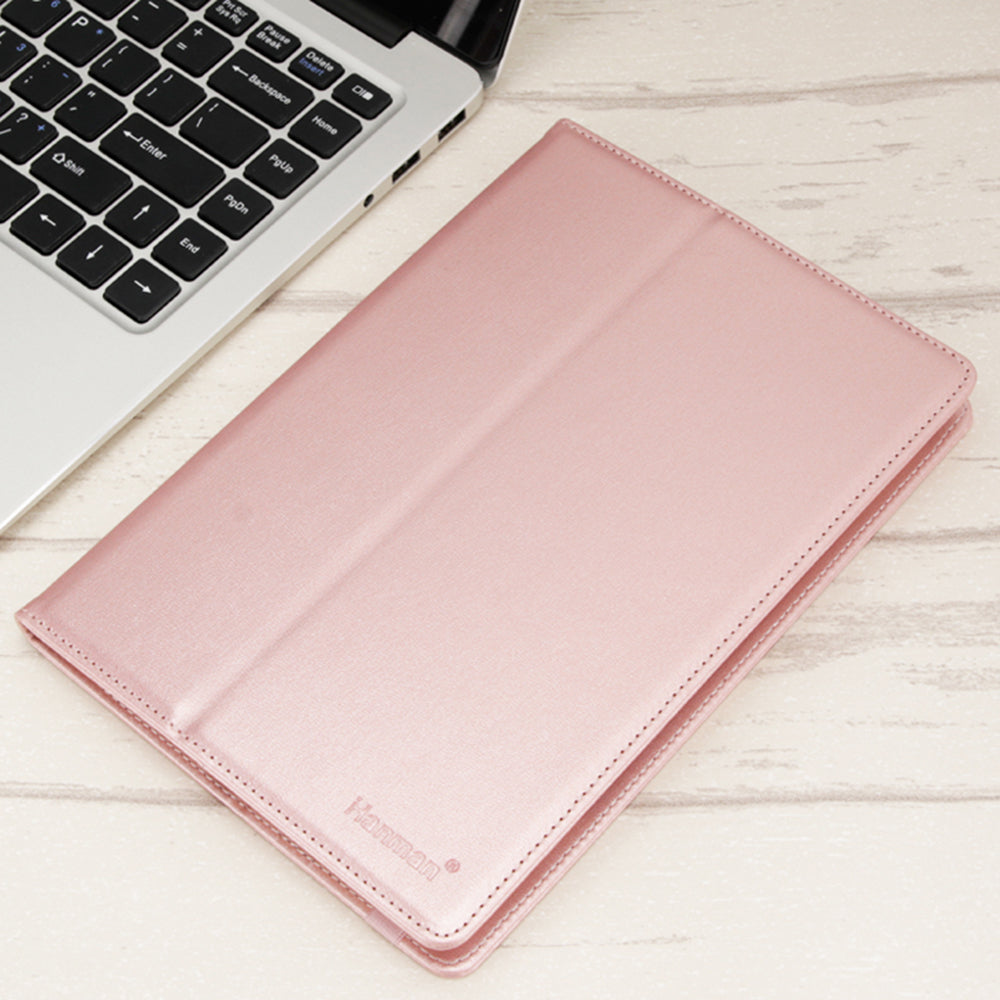 HANMAN Leather Flip Cover for 10 inch Tablet Case Anti-Scratch 4 Buckle Tablet Protector with Card Slot, Wallet