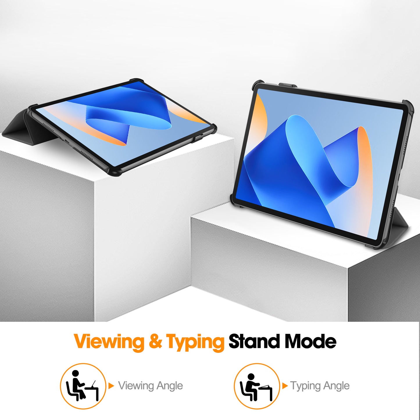 For Huawei MatePad 11 (2023) Tri-fold Stand PU Leather Tablet Case Auto Wake / Sleep Tablet Cover