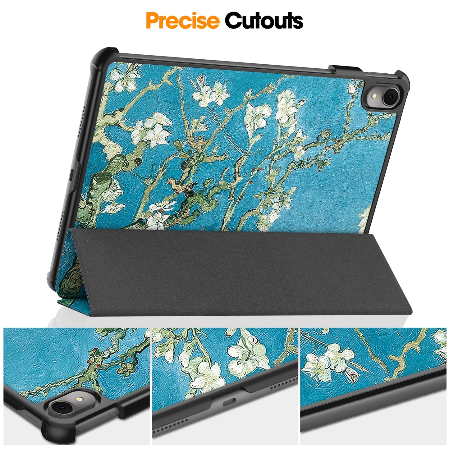 For Huawei MatePad 11 (2023) Trifold Stand Tablet Case PU Leather Pattern Cover with Auto Wake / Sleep
