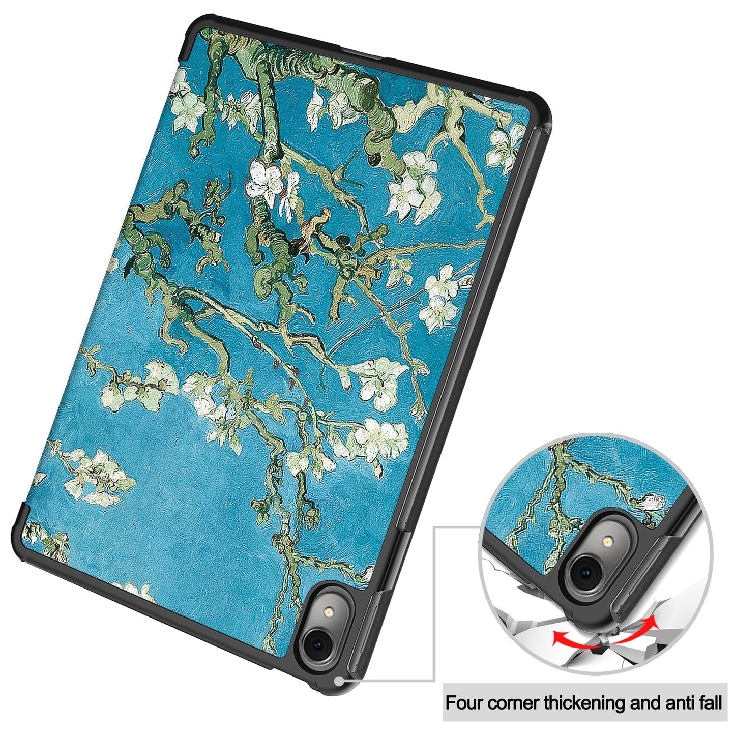 For Huawei MatePad 11 (2023) Trifold Stand Tablet Case PU Leather Pattern Cover with Auto Wake / Sleep
