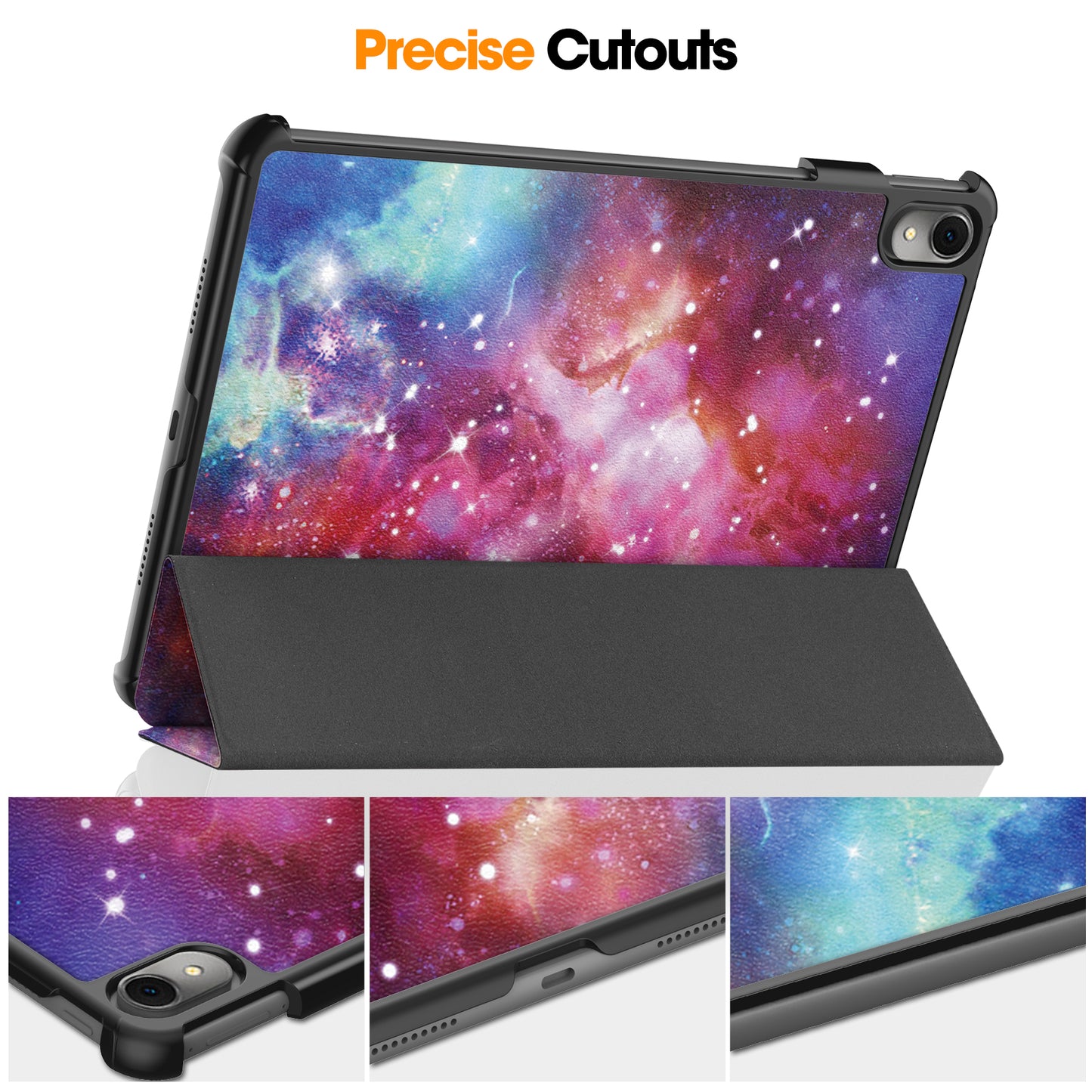 For Huawei MatePad 11 (2023) Trifold Stand Tablet Case PU Leather Pattern Cover with Auto Wake / Sleep