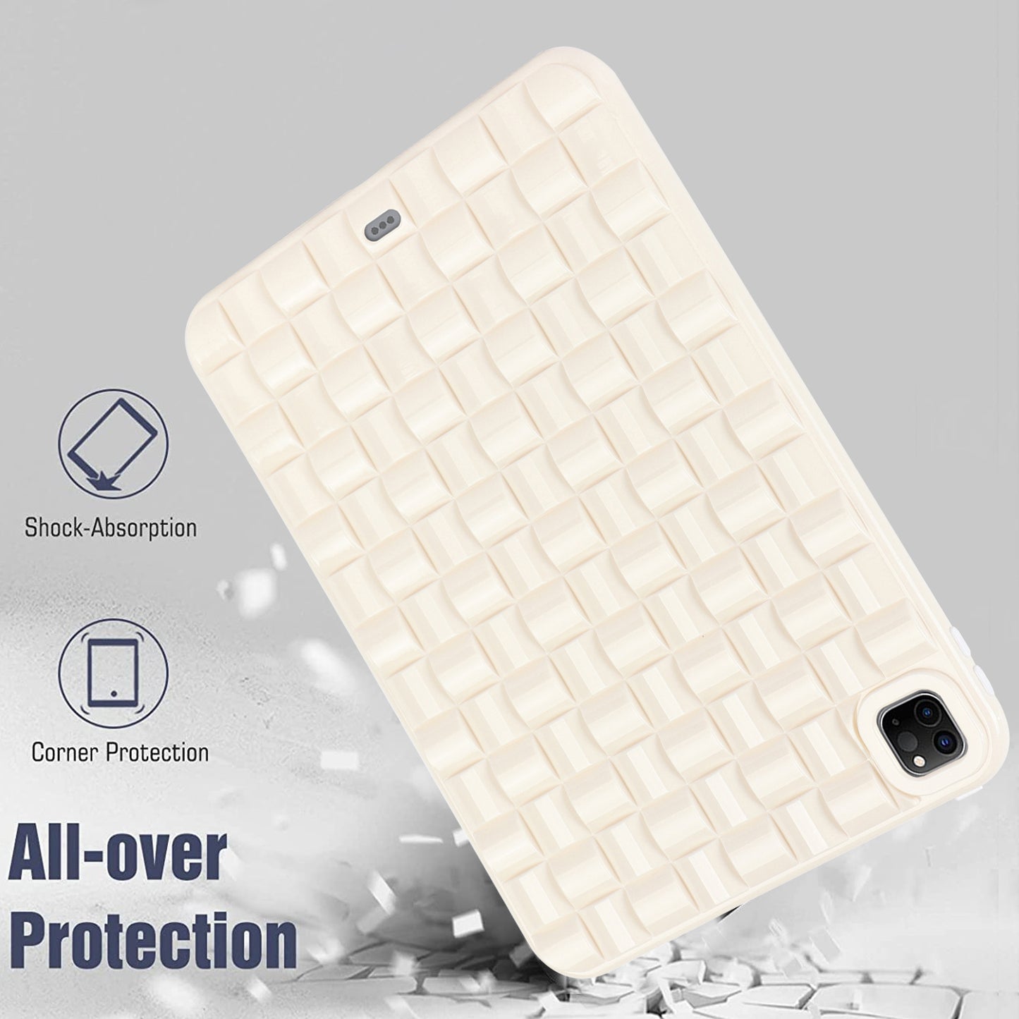 For iPad Pro 11 (2020) / (2021) / (2022) Woven Texture Soft TPU Case Anti-Scratch Protective Tablet Cover