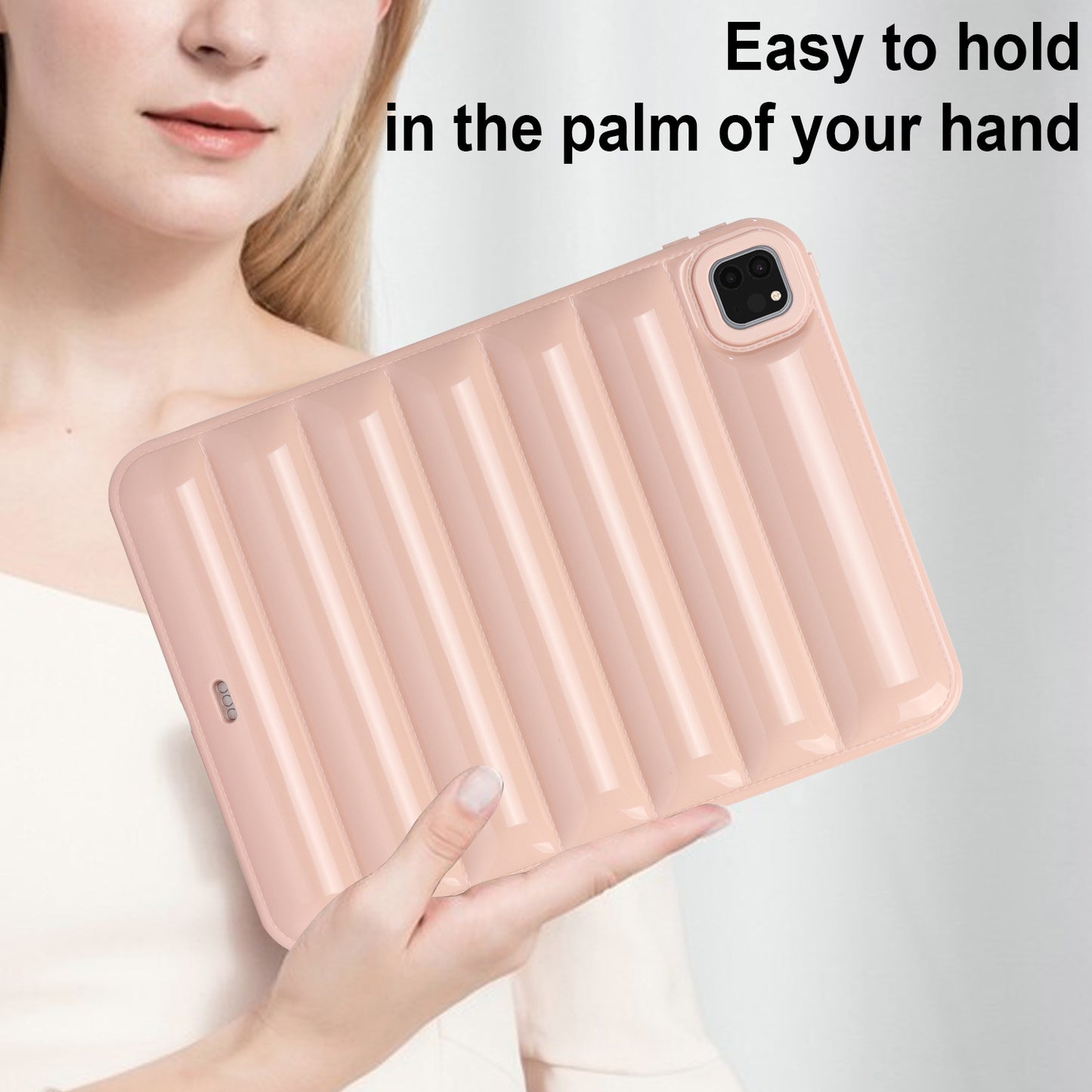 For iPad Pro 11 (2020) / (2021) / (2022) Anti-Dust Candy Color Tablet Shell Case Down Jacket TPU Cover