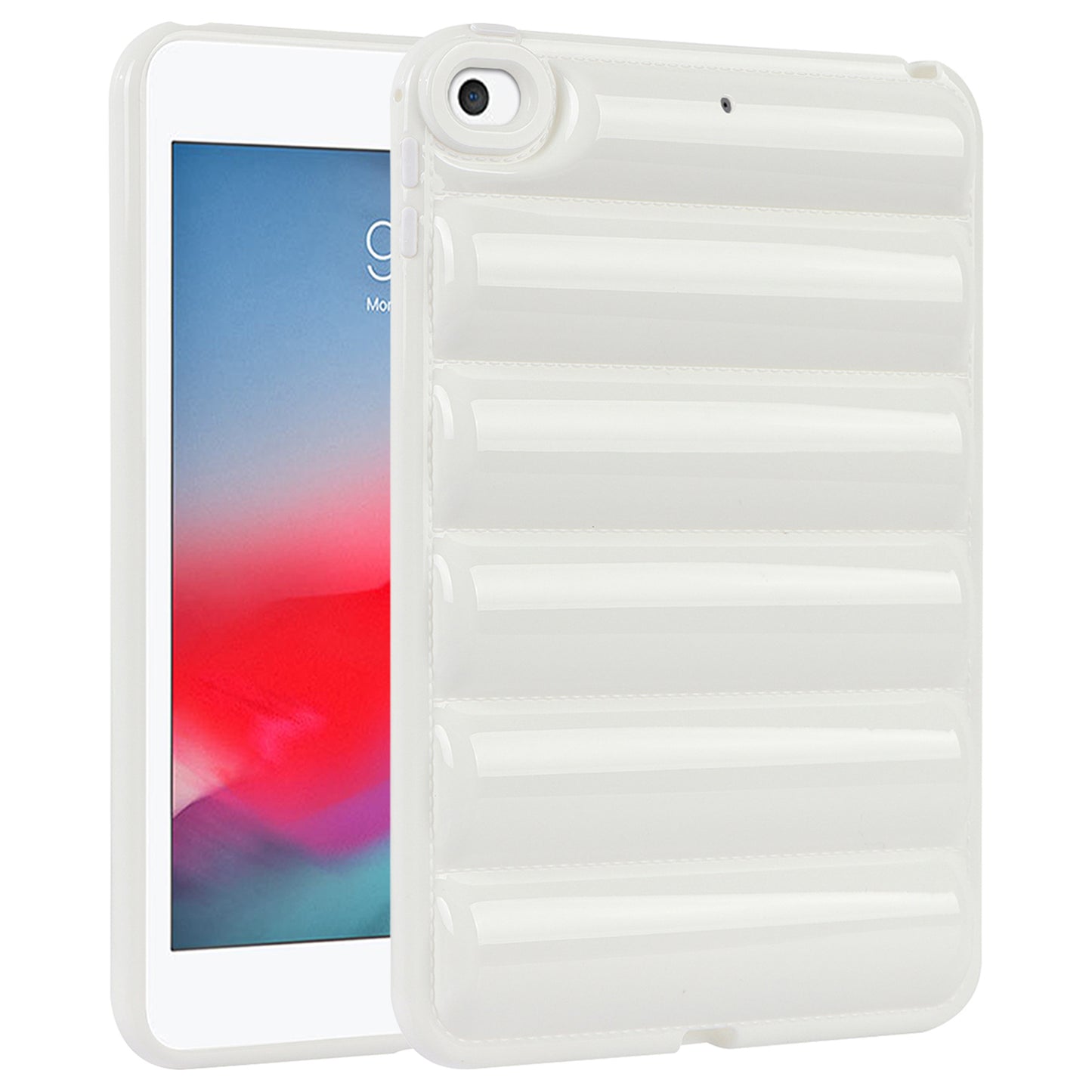 For iPad mini 4 / iPad mini (2019) 7.9 inch Anti-Scratch Tablet Case Down Jacket Texture Soft TPU Shell
