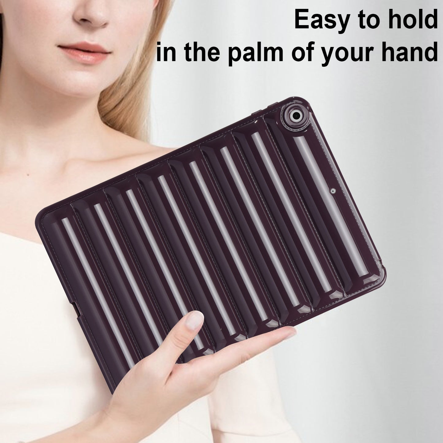 For iPad 10.2 (2021) / (2019) / (2020) Candy Color Tablet Protective Case Down Jacket Texture Soft TPU Cover