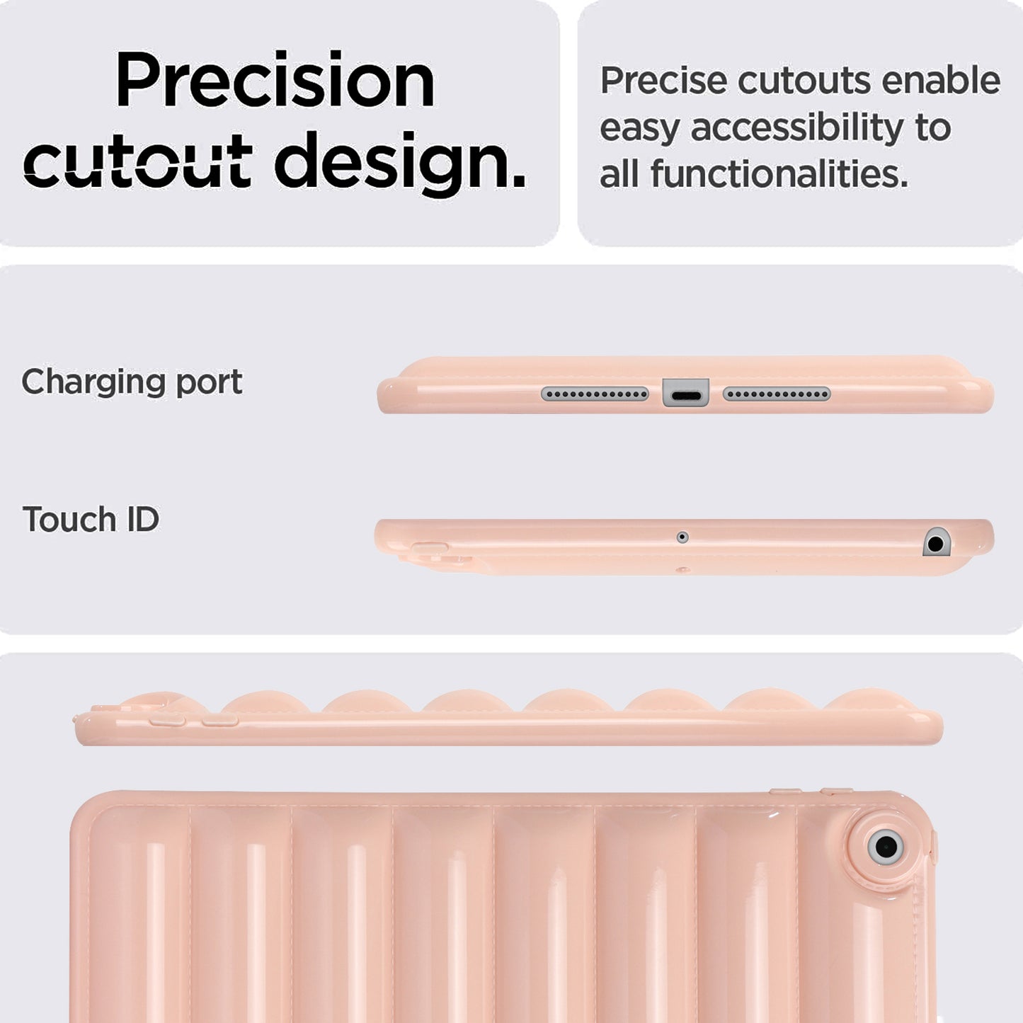 For iPad 10.2 (2021) / (2019) / (2020) Candy Color Tablet Protective Case Down Jacket Texture Soft TPU Cover