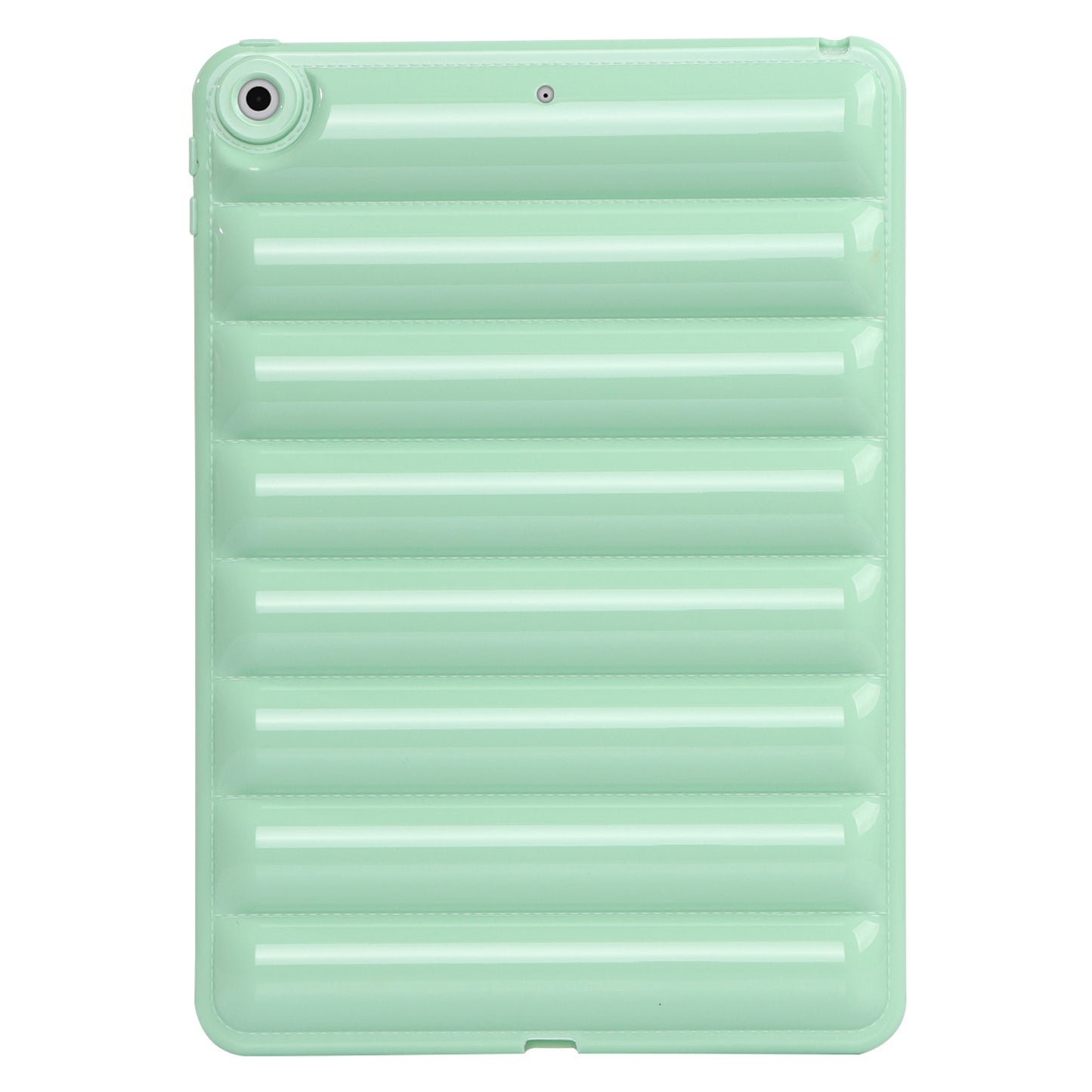 For iPad 10.2 (2021) / (2019) / (2020) Candy Color Tablet Protective Case Down Jacket Texture Soft TPU Cover