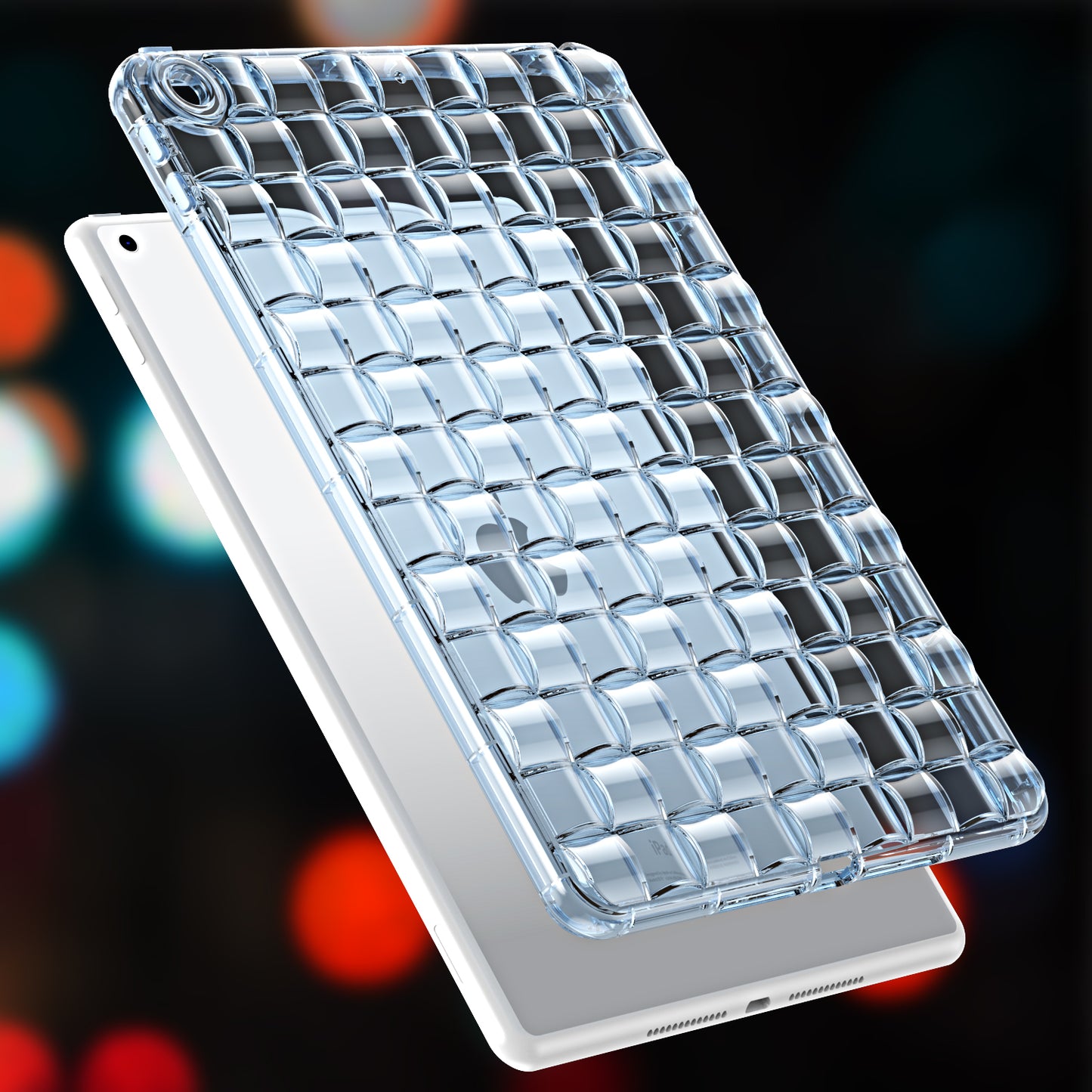 For iPad 10.2 (2021) / (2019) / (2020) TPU Tablet Case Ice Cube Design Flexible Anti-Drop Protective Cover