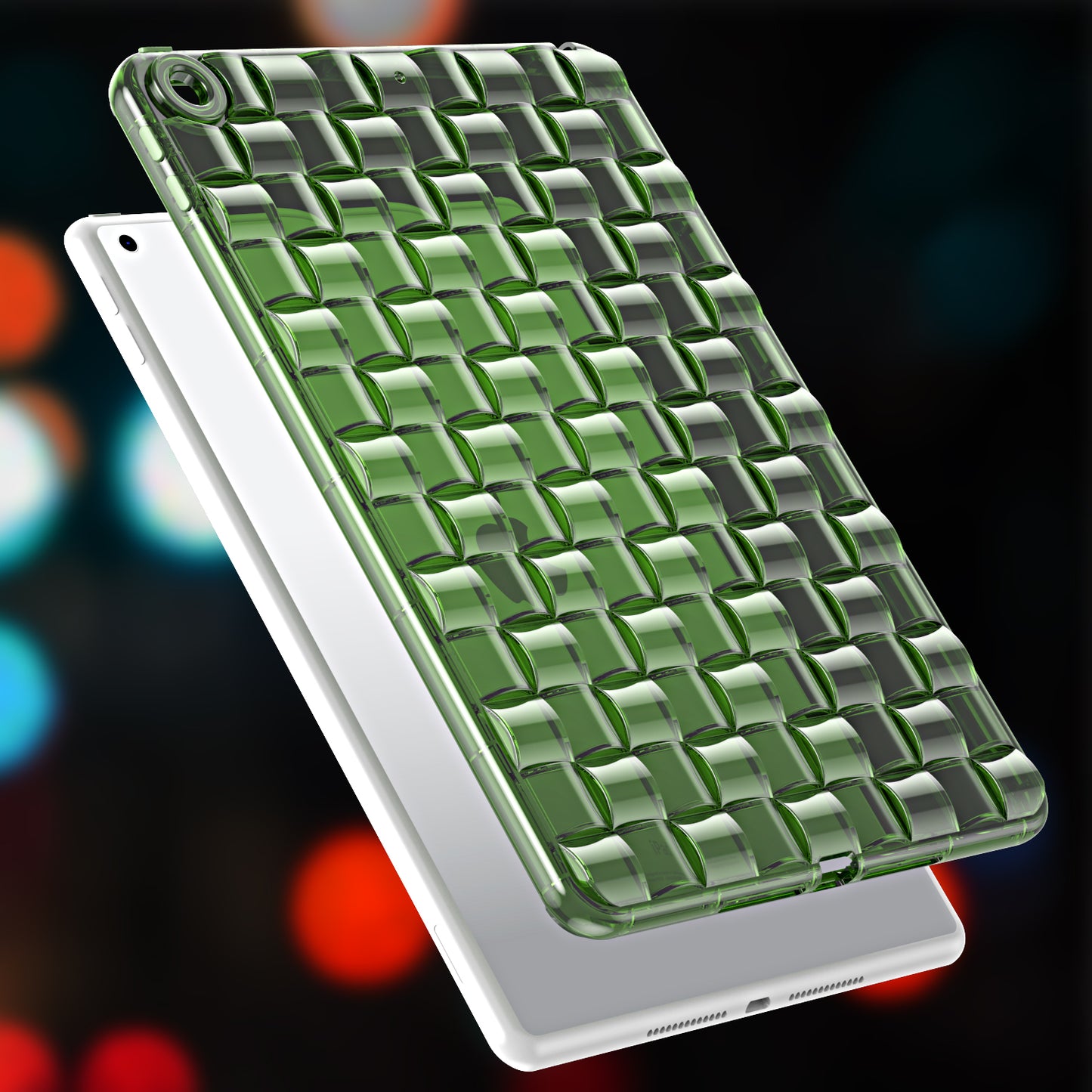 For iPad 10.2 (2021) / (2019) / (2020) TPU Tablet Case Ice Cube Design Flexible Anti-Drop Protective Cover
