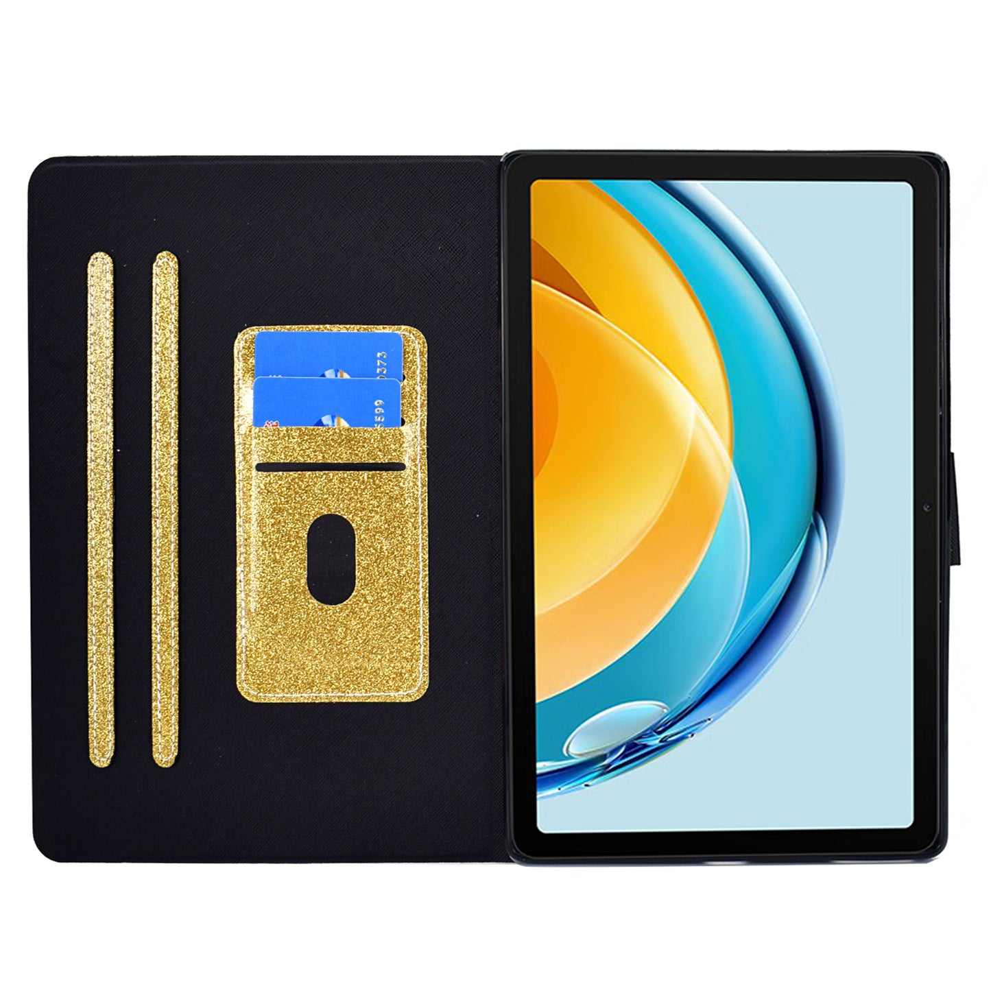 For Huawei MatePad SE 10.4-inch Shockproof Case Anti-Scratch Glittery Leather Cover Tablet Shell