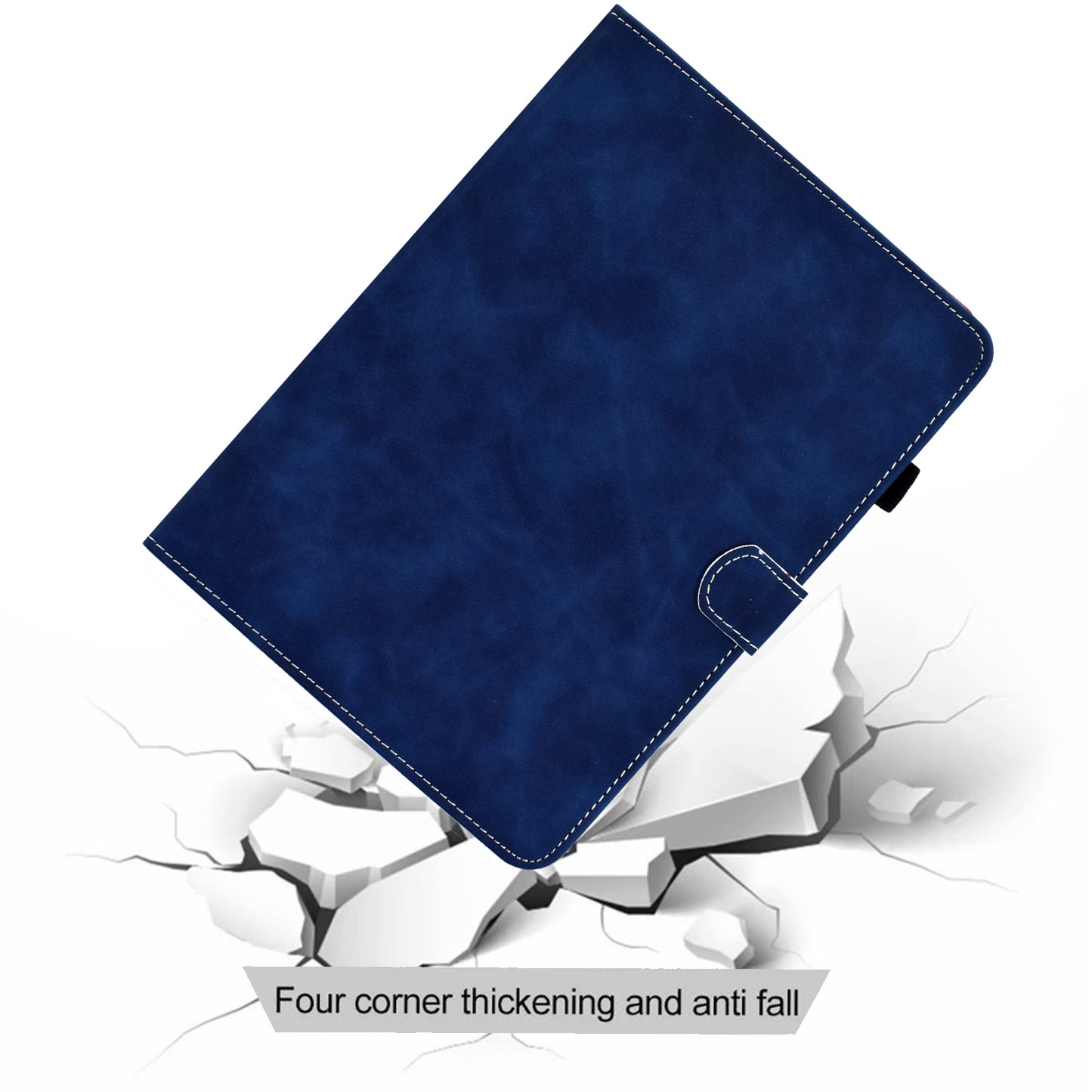 For Huawei MatePad SE 10.4-inch Shockproof Case Cowhide Texture PU Leather Tablet Cover with Card Holder
