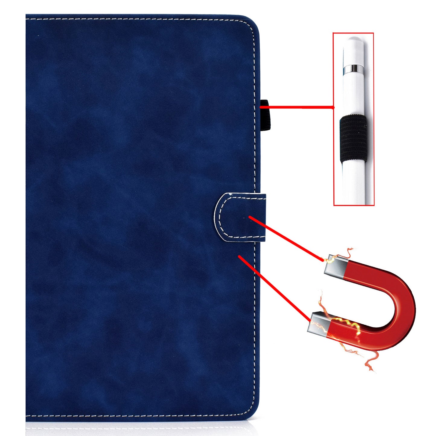 For Huawei MatePad SE 10.4-inch Shockproof Case Cowhide Texture PU Leather Tablet Cover with Card Holder