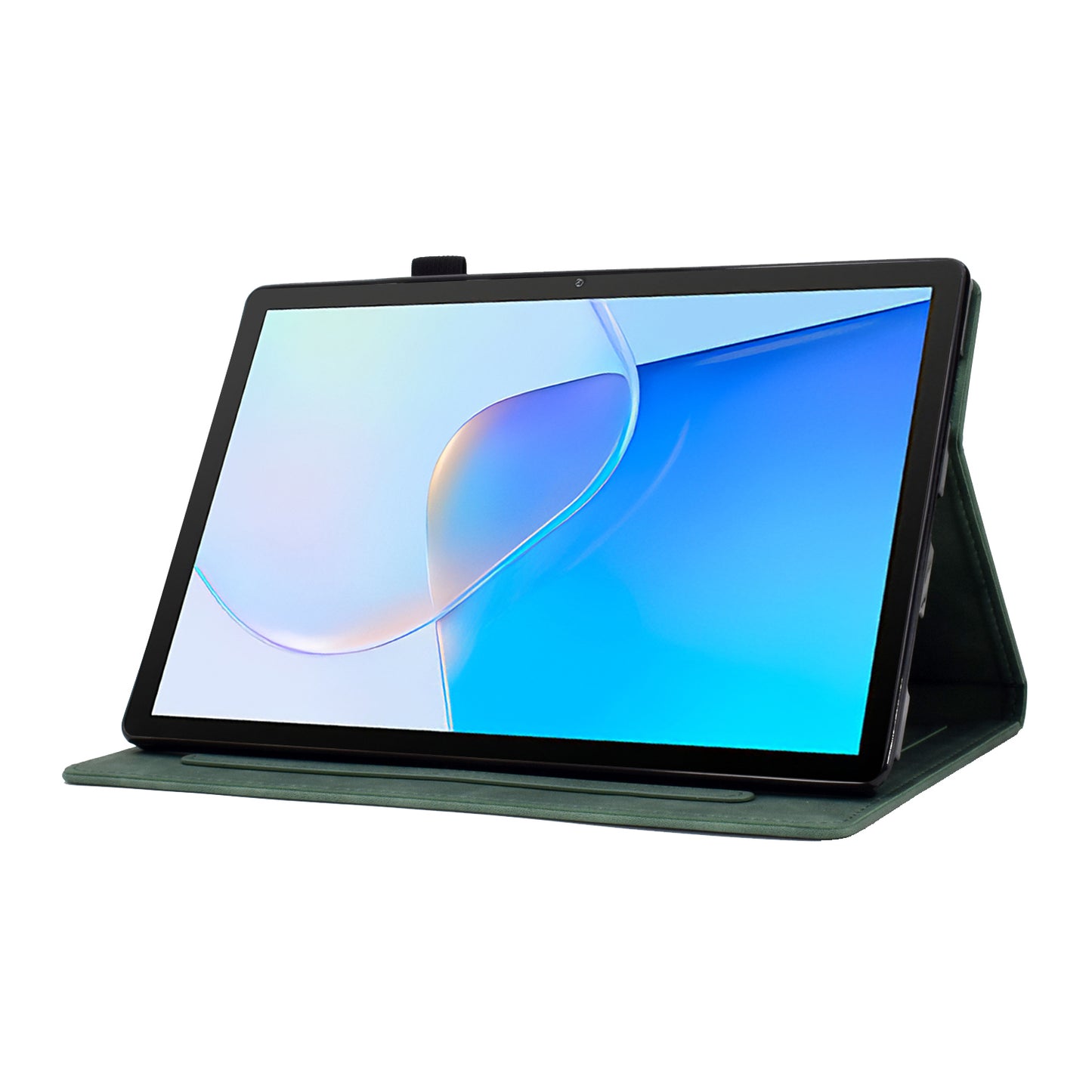 For Huawei MatePad SE 10.4-inch Protective Case Iron Tower Imprinted PU Leather Flip Stand Cover with Card Holder