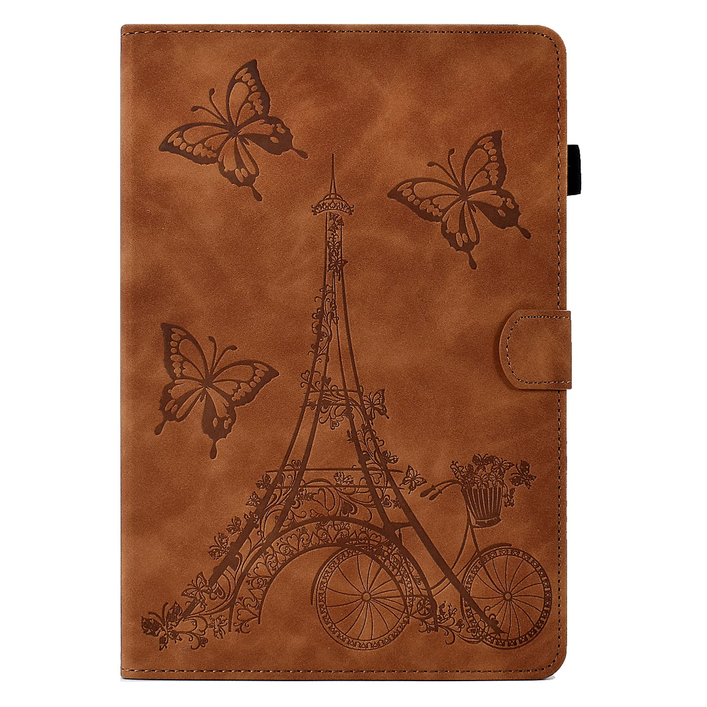 For Huawei MatePad SE 10.4-inch Protective Case Iron Tower Imprinted PU Leather Flip Stand Cover with Card Holder