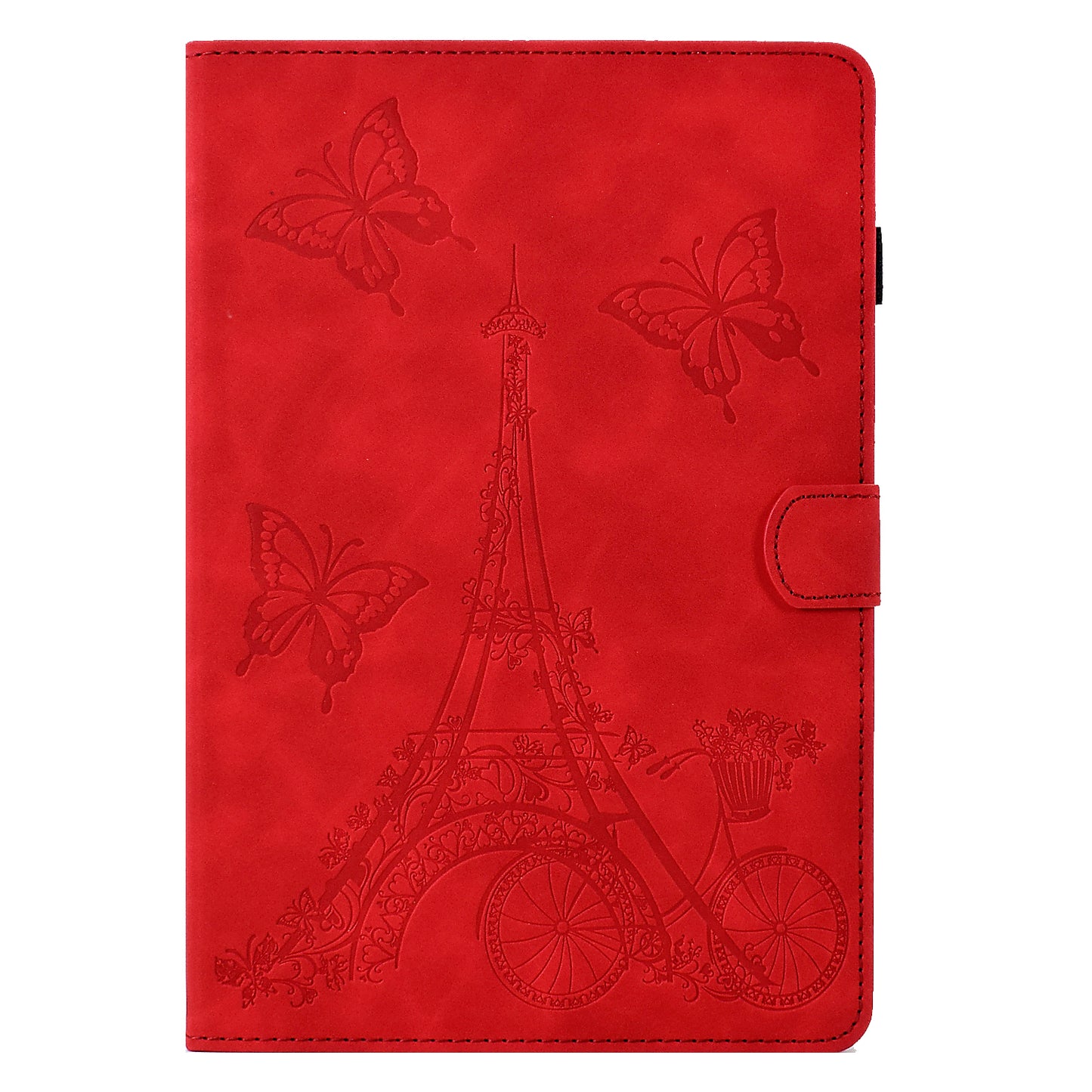 For Huawei MatePad SE 10.4-inch Protective Case Iron Tower Imprinted PU Leather Flip Stand Cover with Card Holder