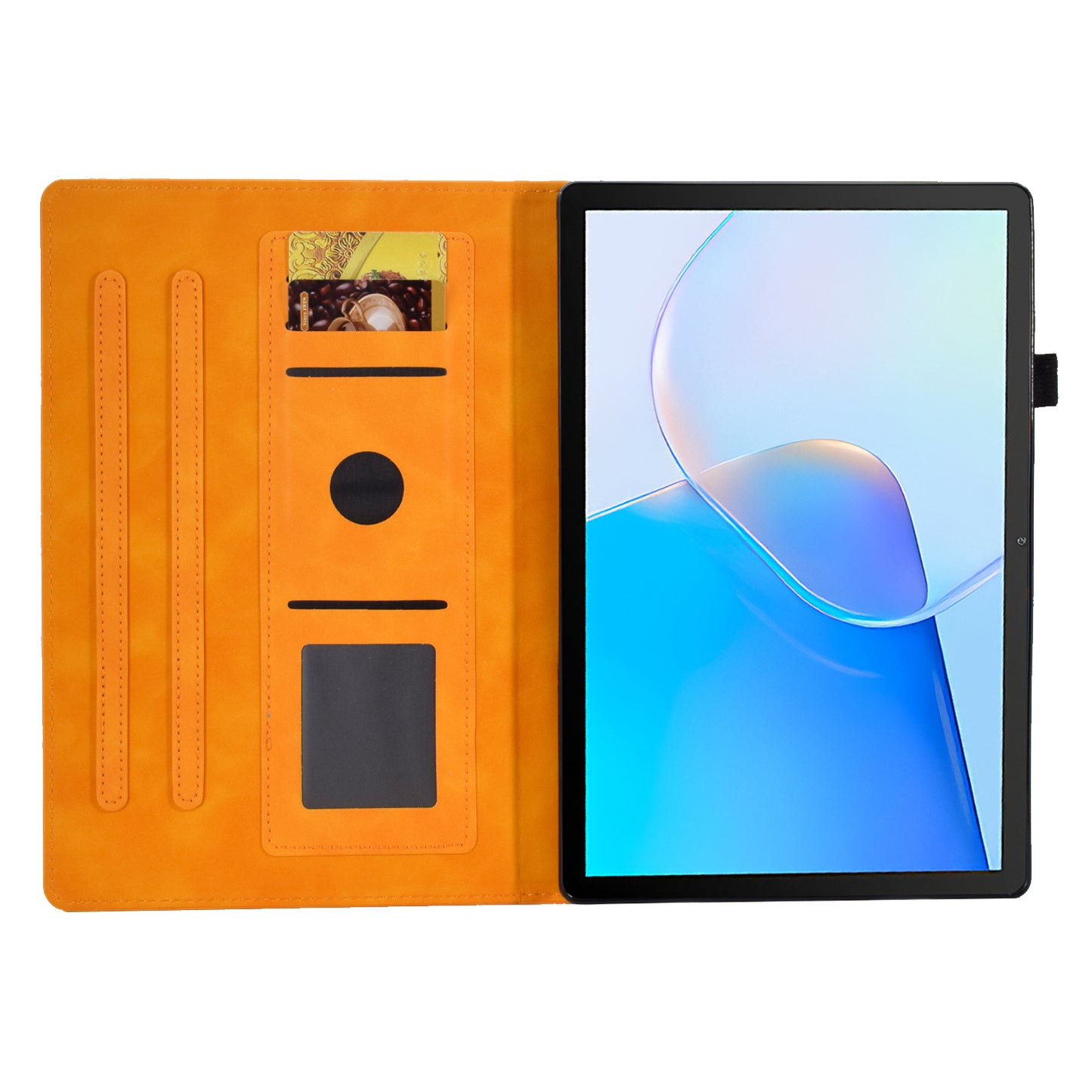 For Huawei MatePad SE 10.4-inch Love Heart Imprinted PU Leather Flip Cover Card Holder Protective Case