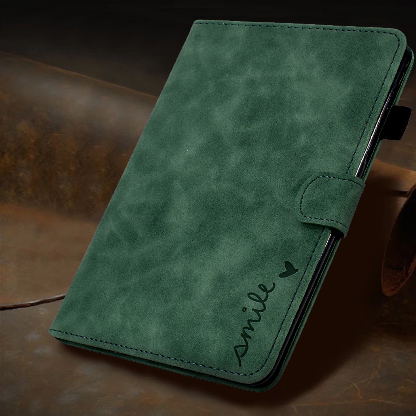 For Huawei MatePad SE 10.4-inch Love Heart Imprinted PU Leather Flip Cover Card Holder Protective Case