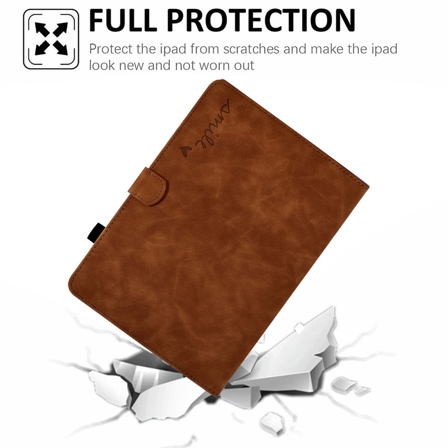 For Huawei MatePad SE 10.4-inch Love Heart Imprinted PU Leather Flip Cover Card Holder Protective Case