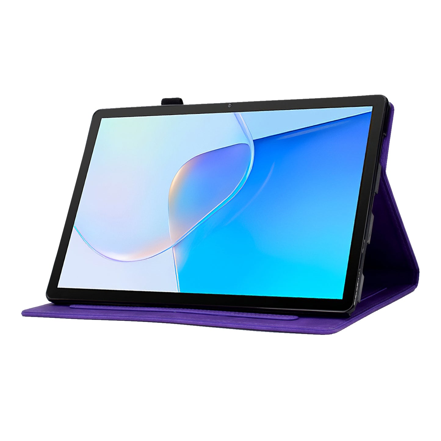 For Huawei MatePad SE 10.4-inch Love Heart Imprinted PU Leather Flip Cover Card Holder Protective Case