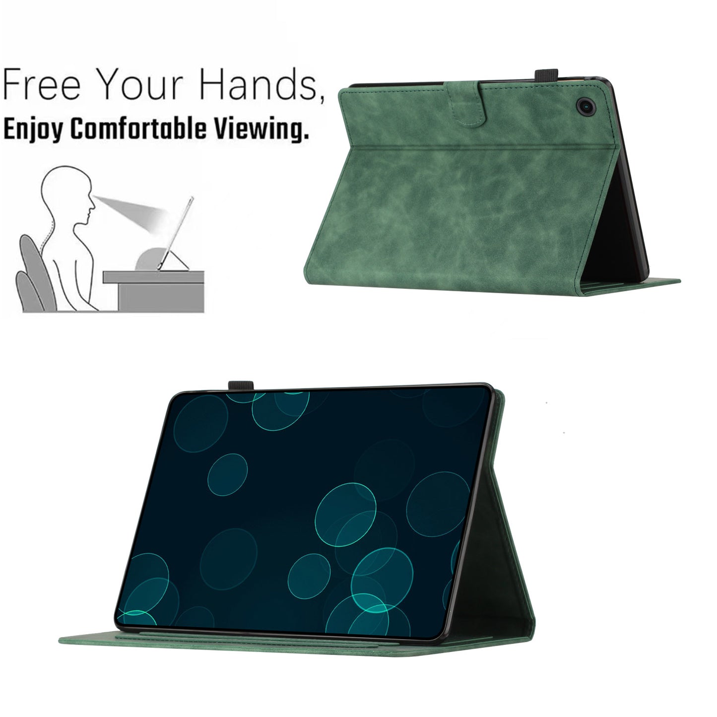 For Honor Pad 6 10.1-inch / Pad X6 9.7 inch / Huawei Enjoy Tablet 2 / MatePad T 10 9.7 inch / T 10S 10.1 inch Card Slot Leather Tablet Case Cover