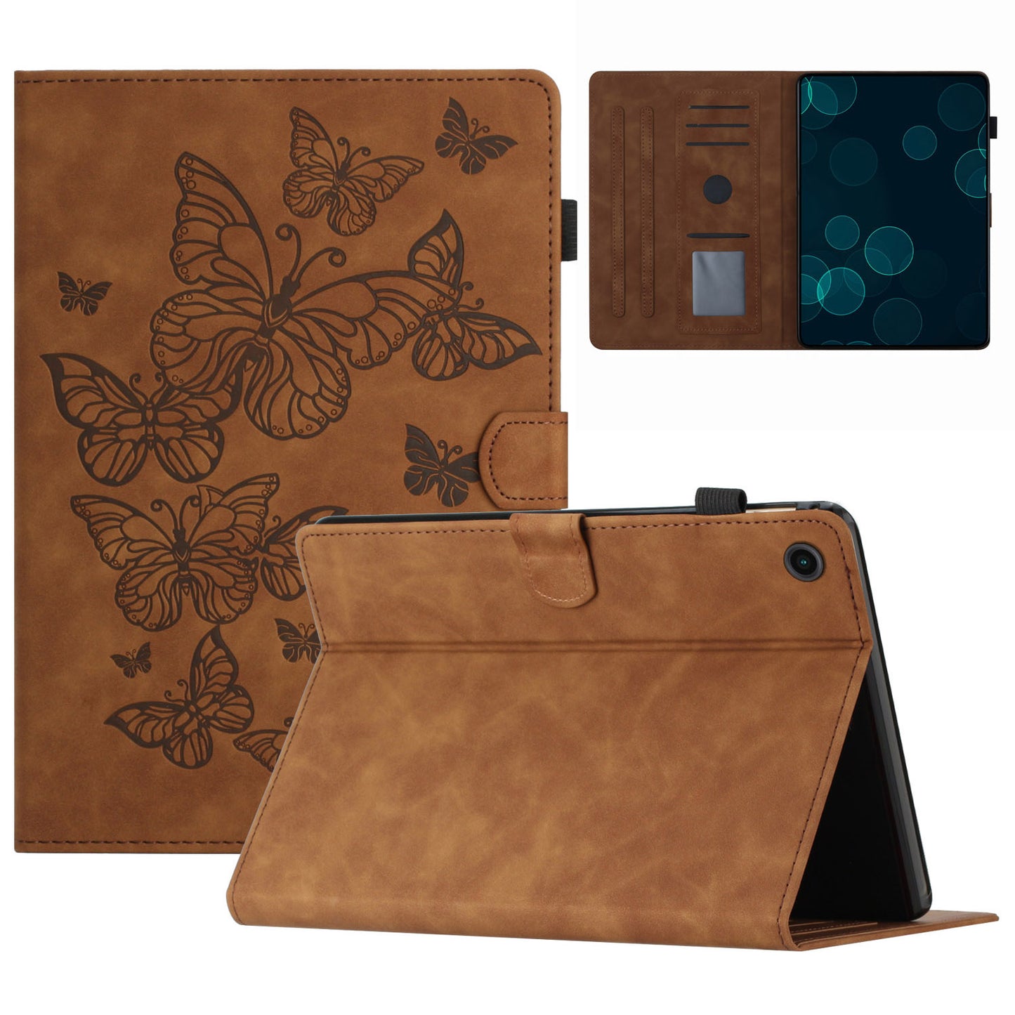 For Honor Pad 6 10.1-inch / Pad X6 9.7 inch / Huawei Enjoy Tablet 2 / MatePad T 10 9.7 inch / T 10S 10.1 inch Card Slot Leather Tablet Case Cover