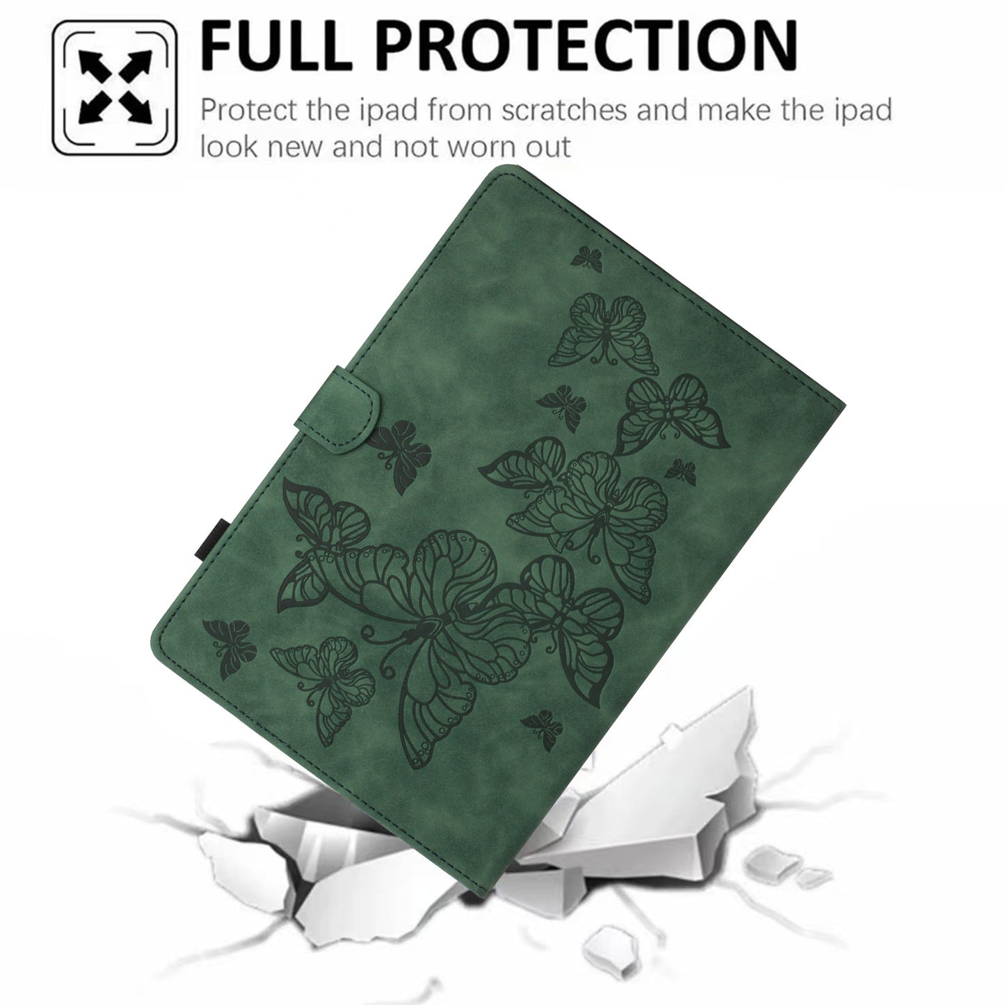 For iPad Mini 1 / 2 / 3 / 4 / Mini (2019) 7.9 inch Imprinted Pattern PU Leather Flip Cover Card Slot Tablet Case