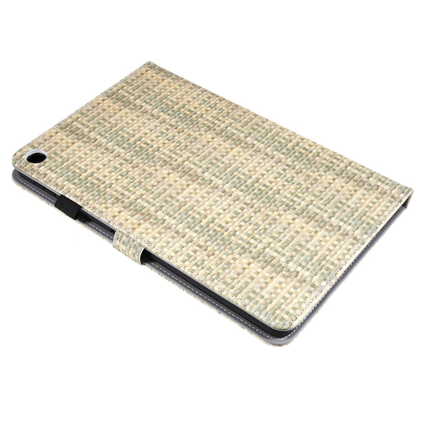 For Huawei MatePad SE 10.4-inch Woven / Grid Pattern Drop-proof Tablet Case PU Leather Stand Cover