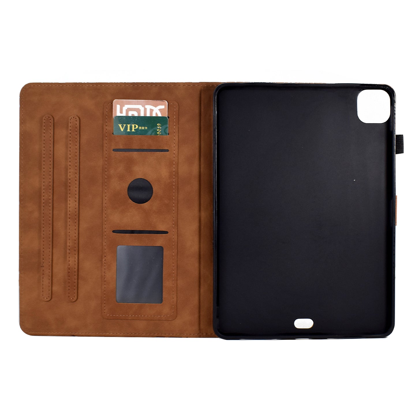 For iPad Pro 11 (2020) / (2021) / (2022) / iPad Air (2020) / (2022) Case Tree Imprinted Leather Tablet Cover with Card Slot