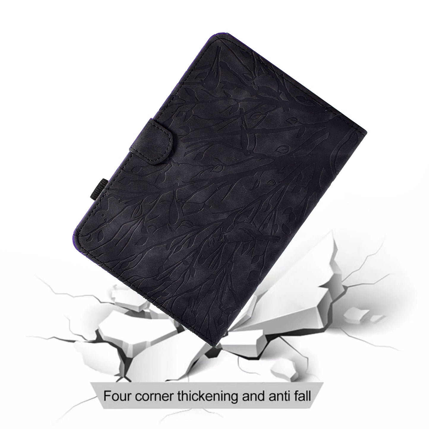 For iPad Pro 11 (2020) / (2021) / (2022) / iPad Air (2020) / (2022) Case Tree Imprinted Leather Tablet Cover with Card Slot