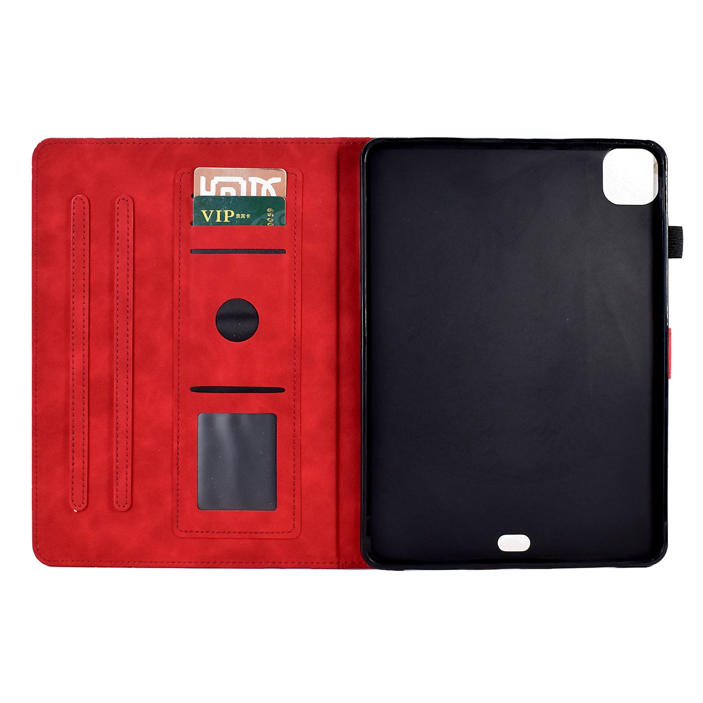 For iPad Pro 11 (2020) / (2021) / (2022) / iPad Air (2020) / (2022) Case Tree Imprinted Leather Tablet Cover with Card Slot