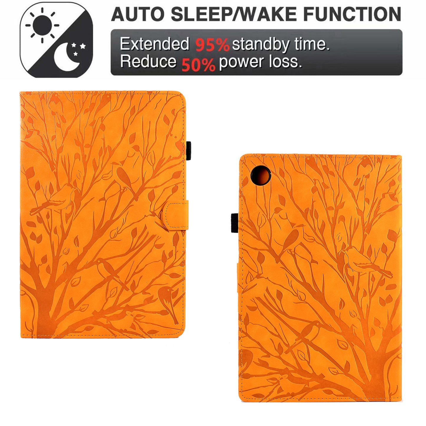 For Honor Pad 6 10.1-inch / Pad X6 9.7 inch / Huawei Enjoy Tablet 2 / MatePad T 10 9.7 inch / T 10S 10.1 inch Tablet Case Tree Imprinted Leather Cover
