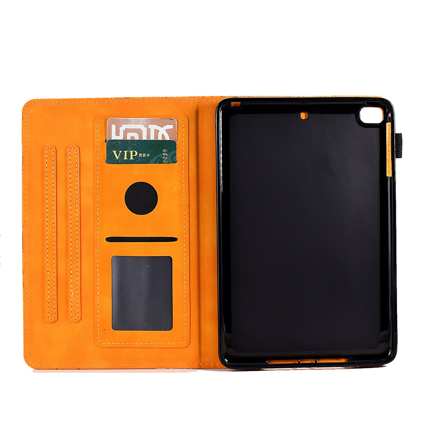 For iPad mini (2019) 7.9 inch / mini 4 / 3 / 2 / 1 Tablet Cover PU Leather Stand Card Holder Imprinted Tree Tablet Case