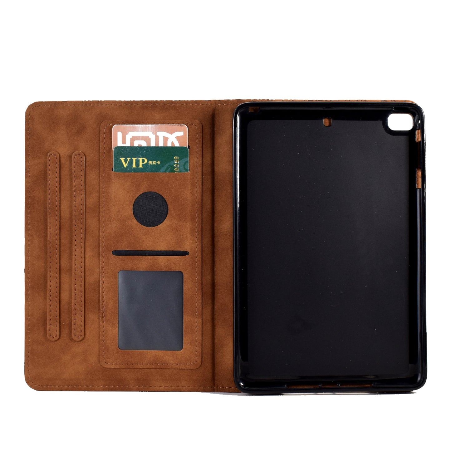For iPad Air (2013) / Air 2 / iPad 9.7-inch (2017) / (2018) Tablet Leather Case Stand Card Holder Imprinted Tree Cover