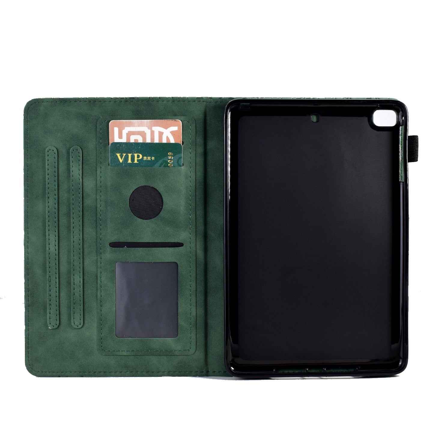 For iPad Air (2013) / Air 2 / iPad 9.7-inch (2017) / (2018) Tablet Leather Case Stand Card Holder Imprinted Tree Cover