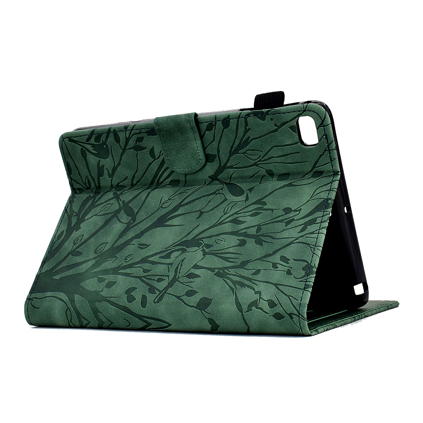 For iPad Air (2013) / Air 2 / iPad 9.7-inch (2017) / (2018) Tablet Leather Case Stand Card Holder Imprinted Tree Cover
