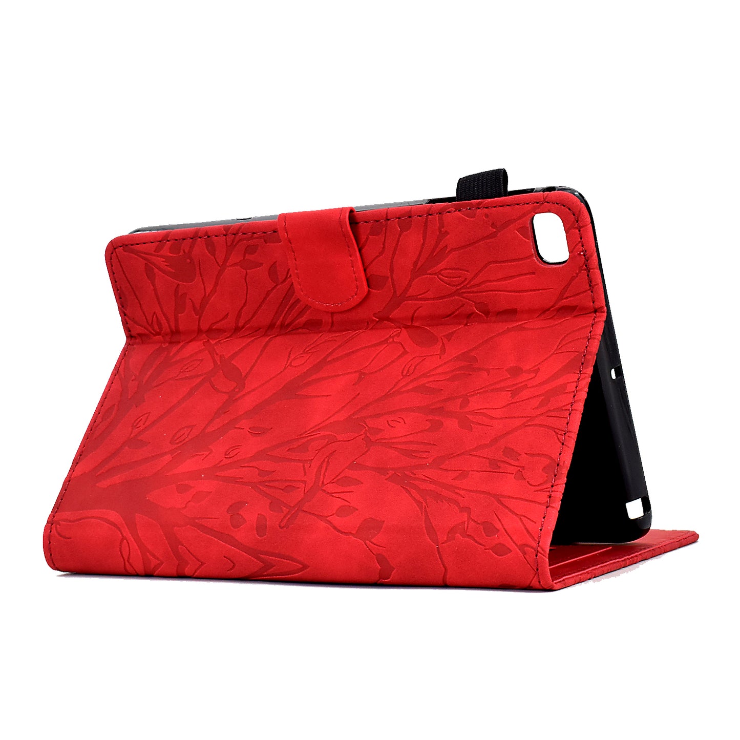 For iPad Air (2013) / Air 2 / iPad 9.7-inch (2017) / (2018) Tablet Leather Case Stand Card Holder Imprinted Tree Cover