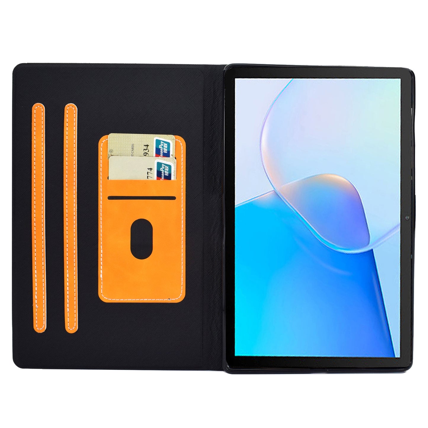 For Huawei MatePad SE 10.4-inch A7 Cowhide Texture Tablet Case PU Leather Stand Card Slot Cover