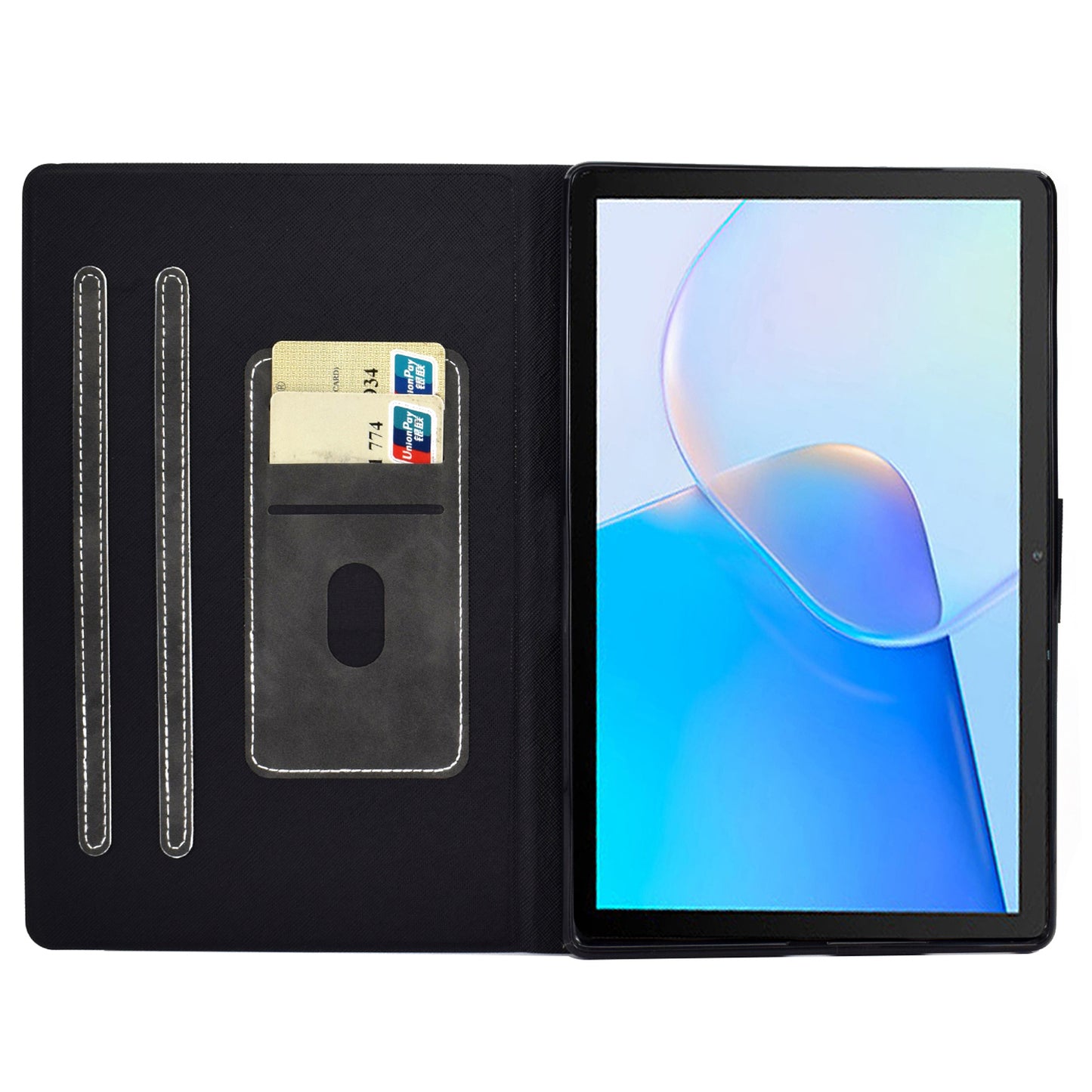 For Huawei MatePad SE 10.4-inch A7 Cowhide Texture Tablet Case PU Leather Stand Card Slot Cover