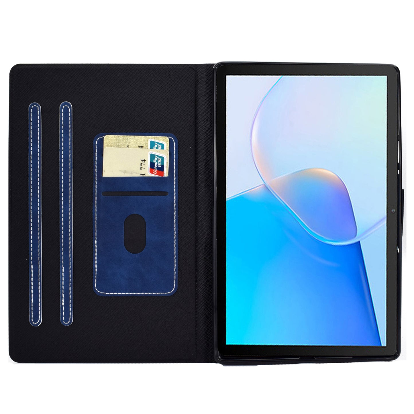For Huawei MatePad SE 10.4-inch A7 Cowhide Texture Tablet Case PU Leather Stand Card Slot Cover