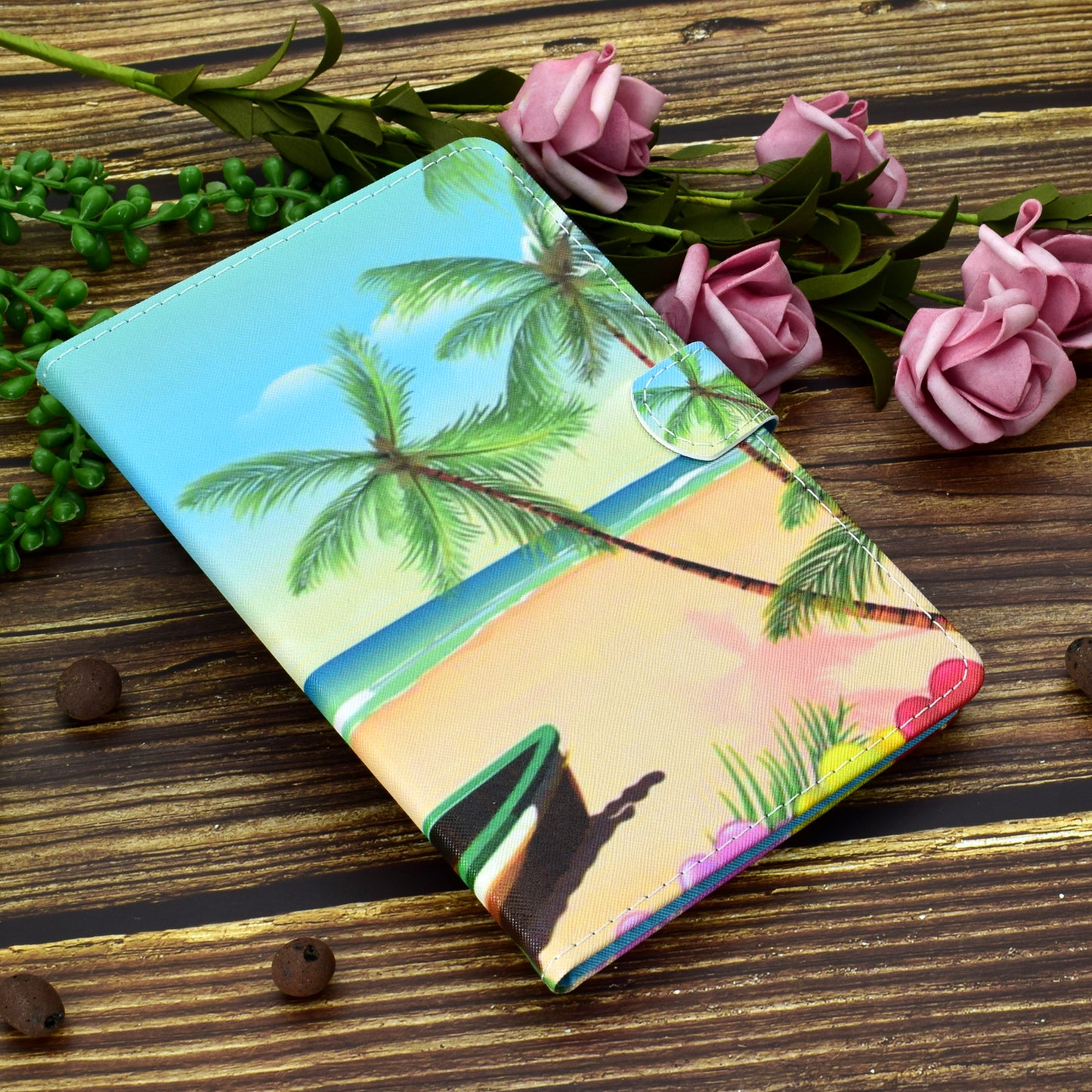 For Huawei MatePad SE 10.4-inch Stand Tablet Case Stitching Leather Pattern with Card Slots