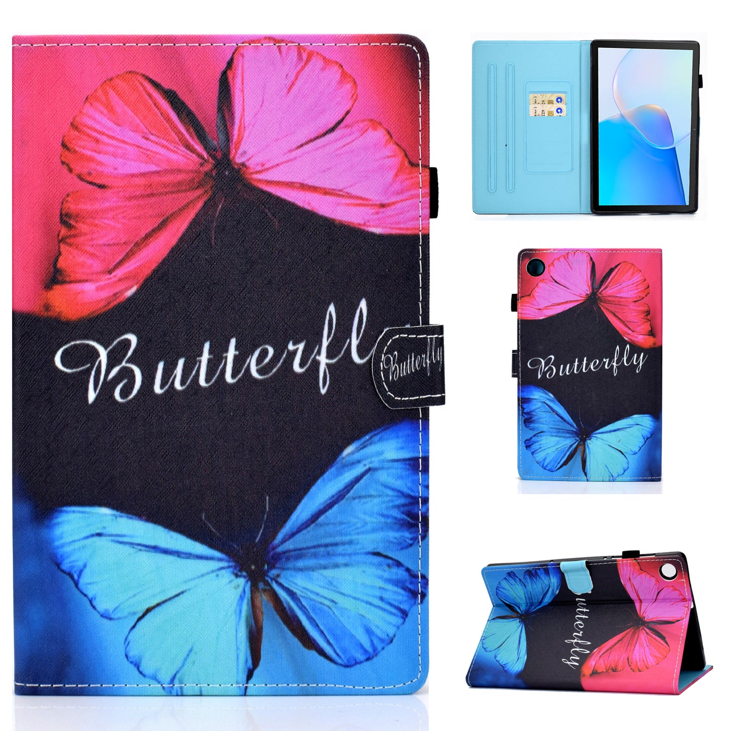 For Huawei MatePad SE 10.4-inch Stand Tablet Case Stitching Leather Pattern with Card Slots