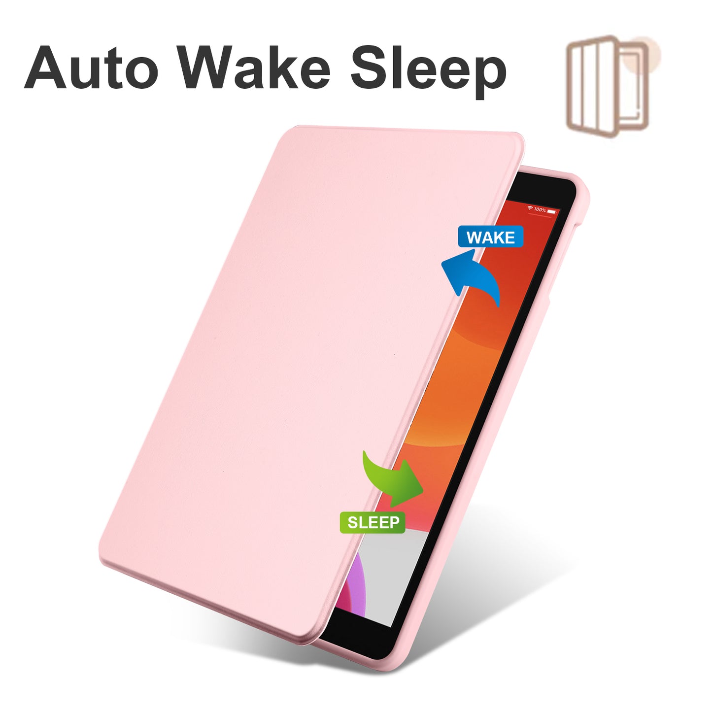 For iPad Air (2013) / Air 2 / iPad 9.7-inch (2017) / (2018) PU Leather+Acrylic Tablet Case Rotary Kickstand Cover with Pen Holder