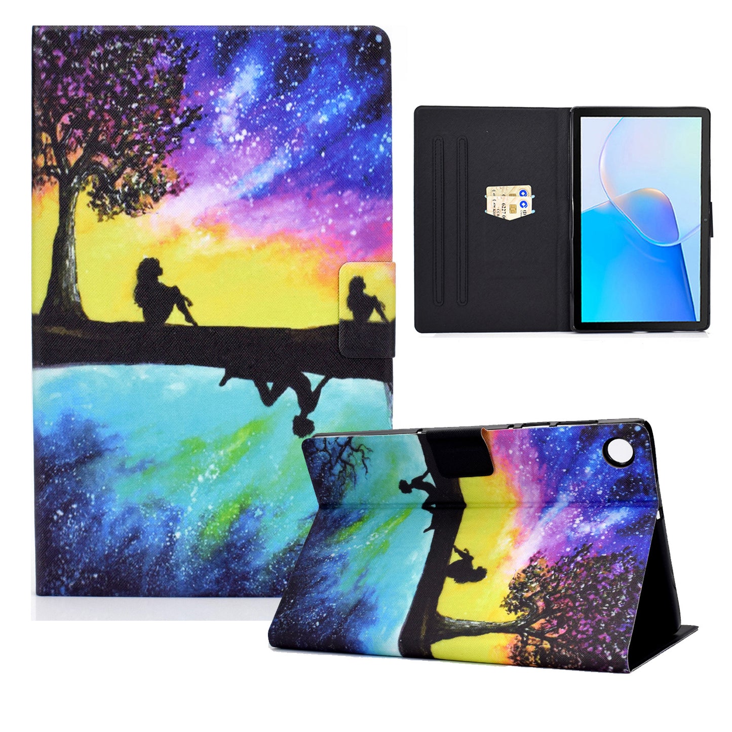 For Huawei MatePad SE 10.4-inch Stand Tablet Leather Case Pattern Printing Card Slot Tablet Cover