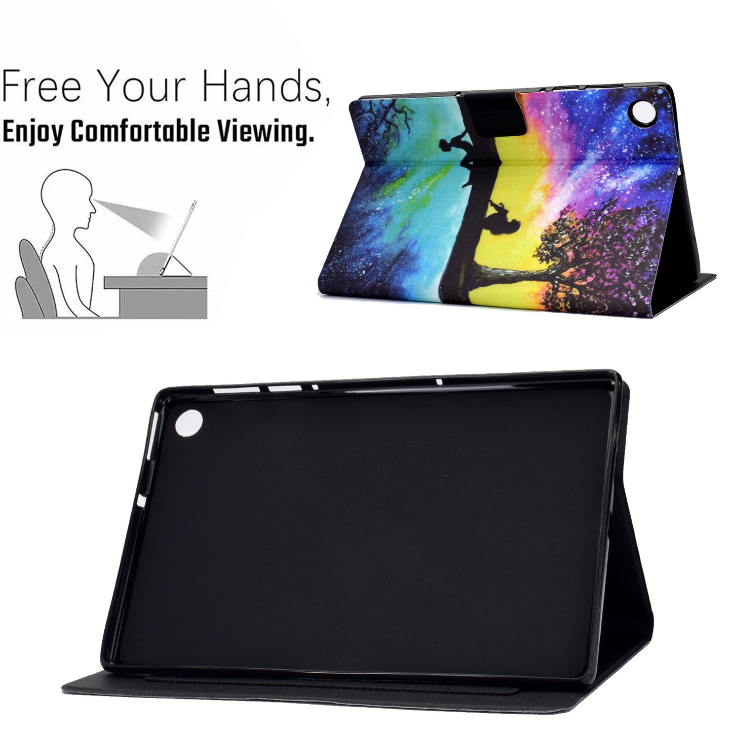 For Huawei MatePad SE 10.4-inch Stand Tablet Leather Case Pattern Printing Card Slot Tablet Cover