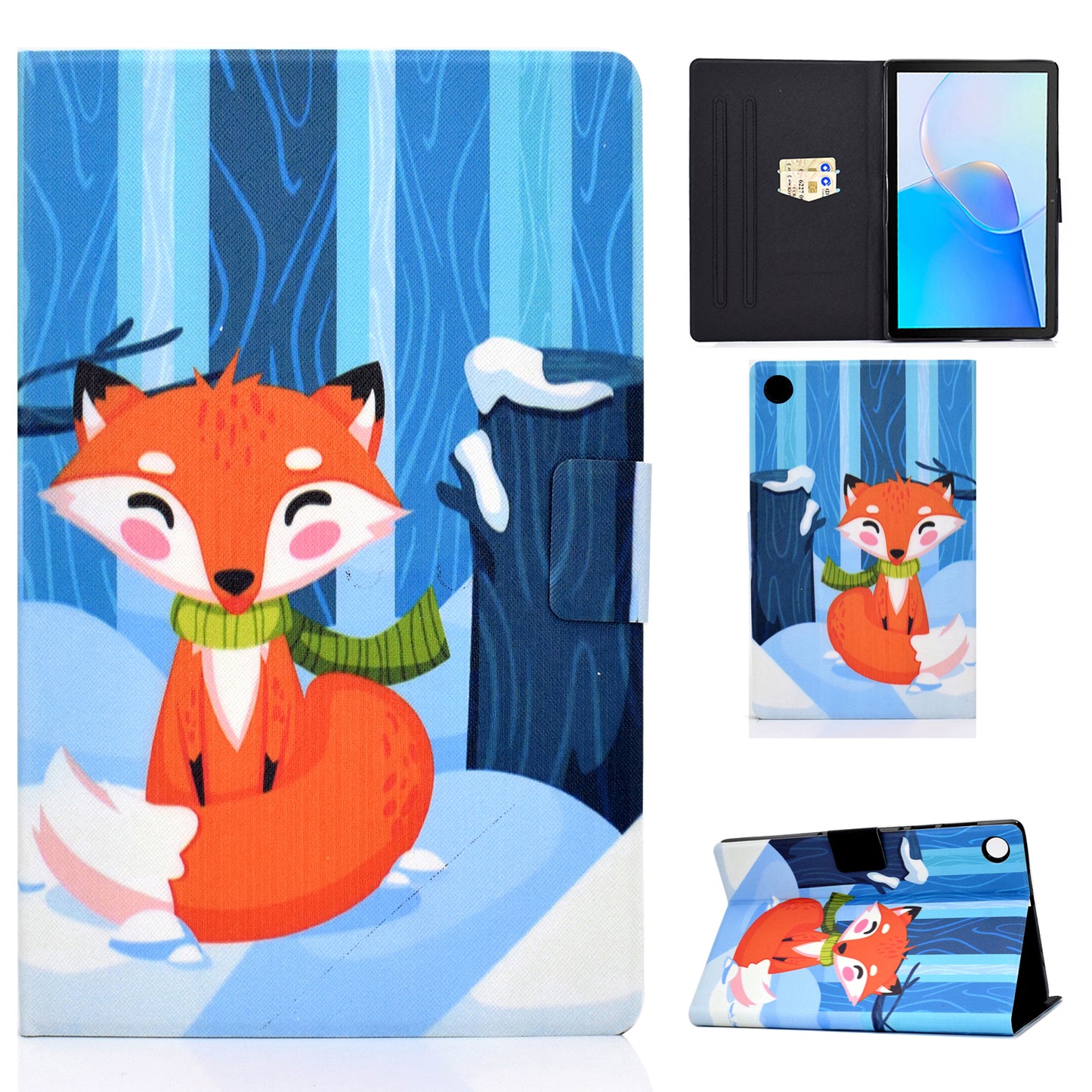 For Huawei MatePad SE 10.4-inch Stand Tablet Leather Case Pattern Printing Card Slot Tablet Cover