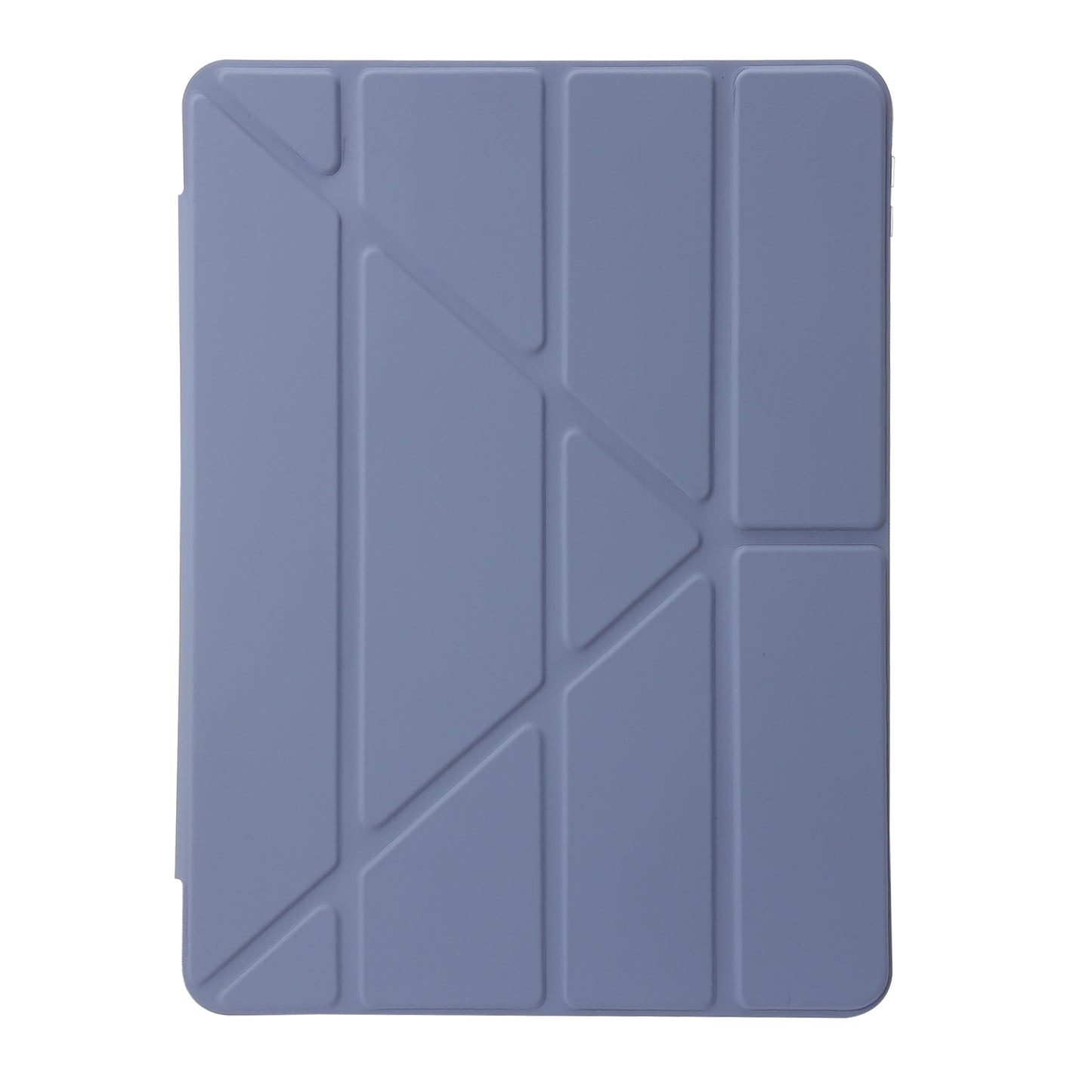 For iPad 10.2 (2021) / (2020) / (2019) Tablet Case Origami Tri-fold Stand PU Leather+Clear Acrylic Cover